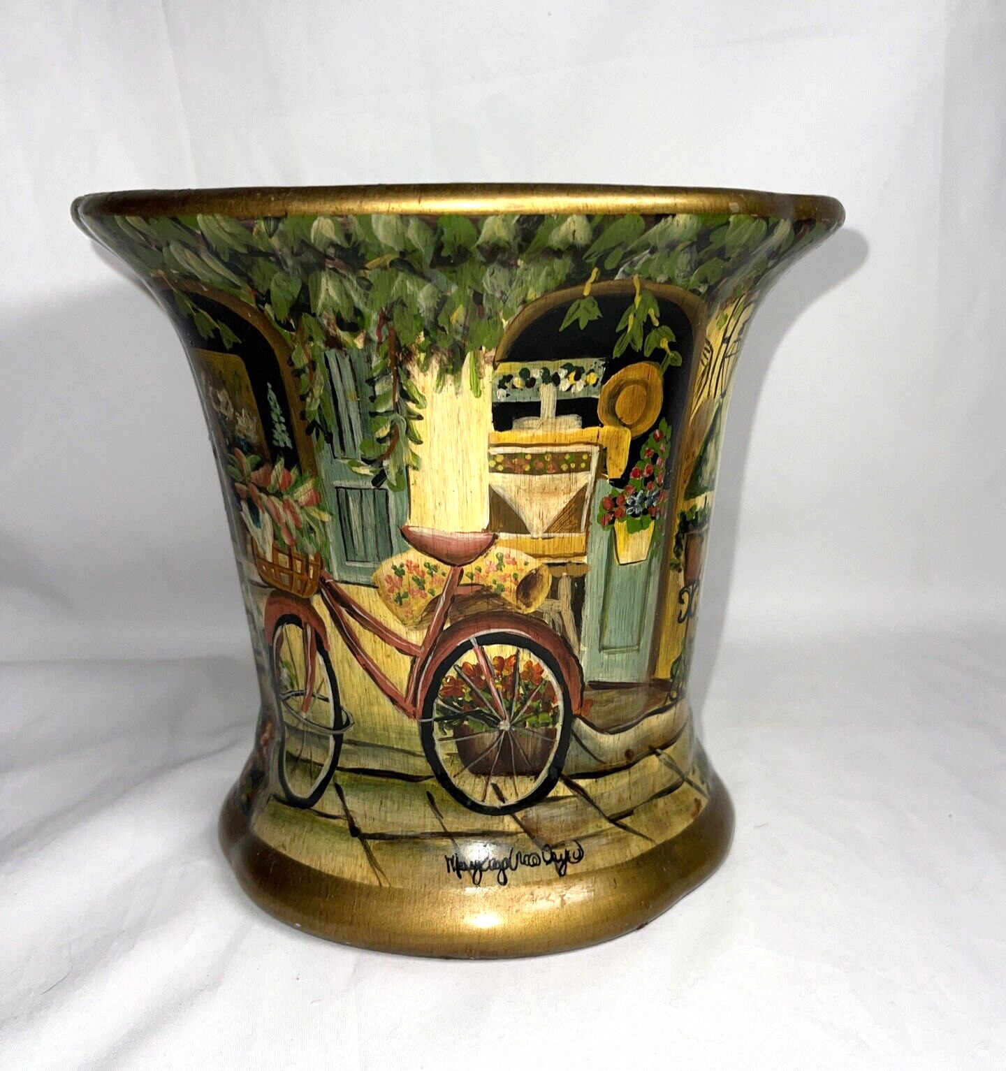 Tam San Designs Planter Vase Container Hand-painted Vintage Cornelius, NC