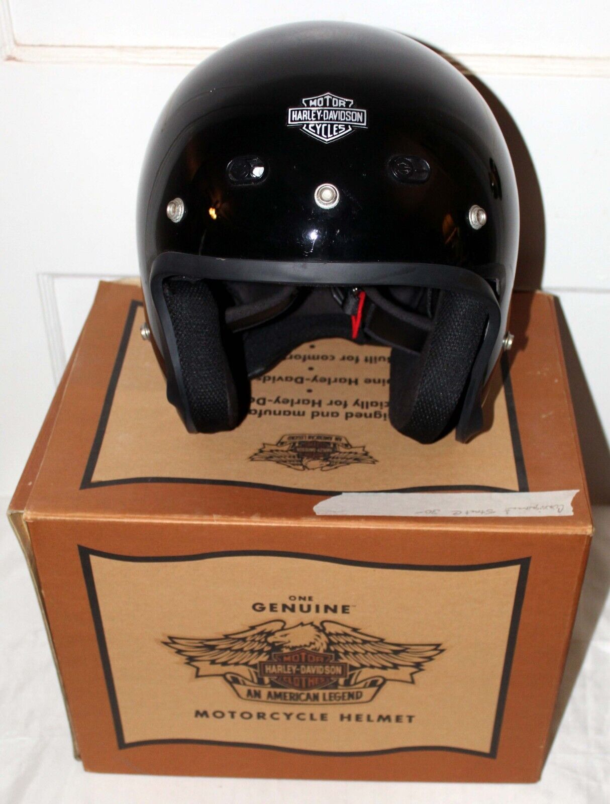 Vintage Harley Davidson Motorcycle Helmet Size XXL 63-64cm W/ Box Nice LOOK