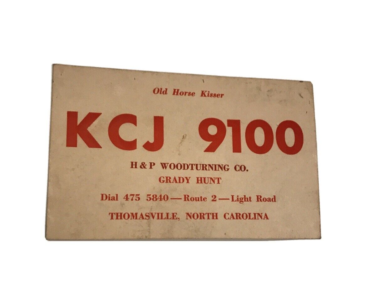 Vintage Old Horse Kisser Kcj 9100 Post Card Thomasville Nc