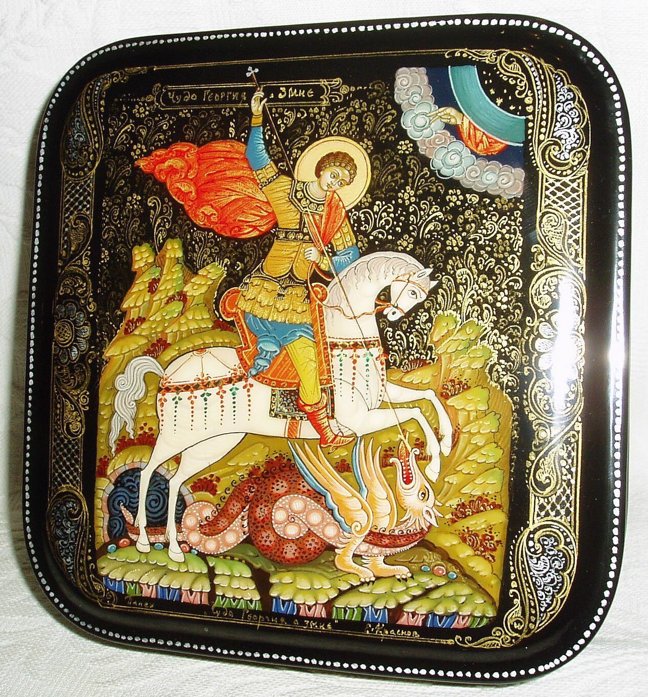 Russian Large Lacquer box Palekh \
