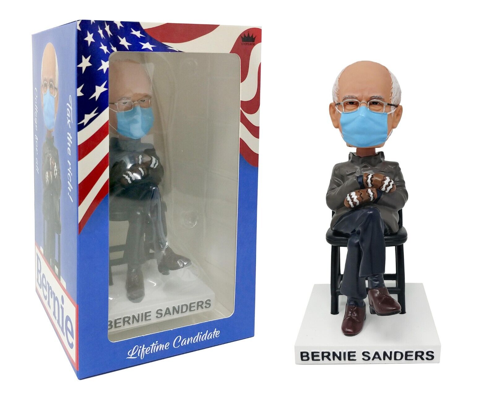 Bernie Sanders Inauguration Day Bobblehead  Viral Mittens-Action figure