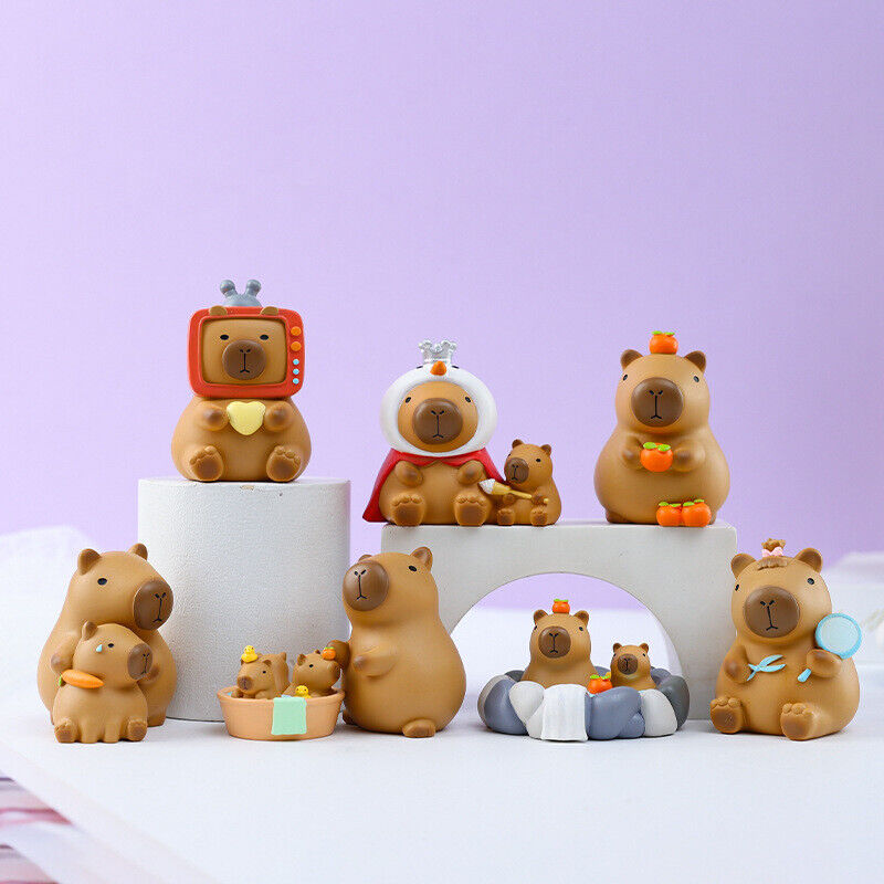 Capybara Blind Box Gift Scene Ornaments Resin In Miniature Set