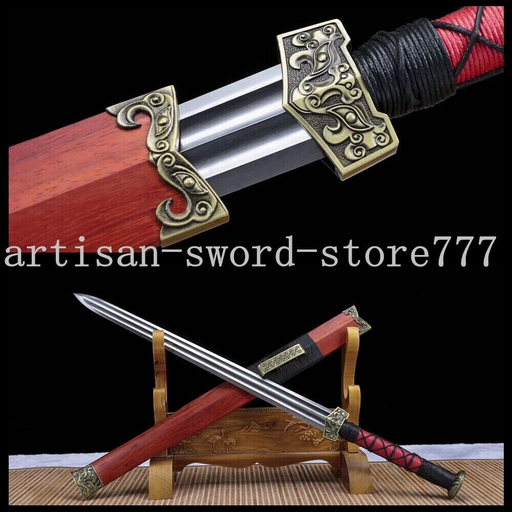Handmade Chinese Sword Han Jian (剑)1095 High Carbon Steel  Blade Full Tang Sharp