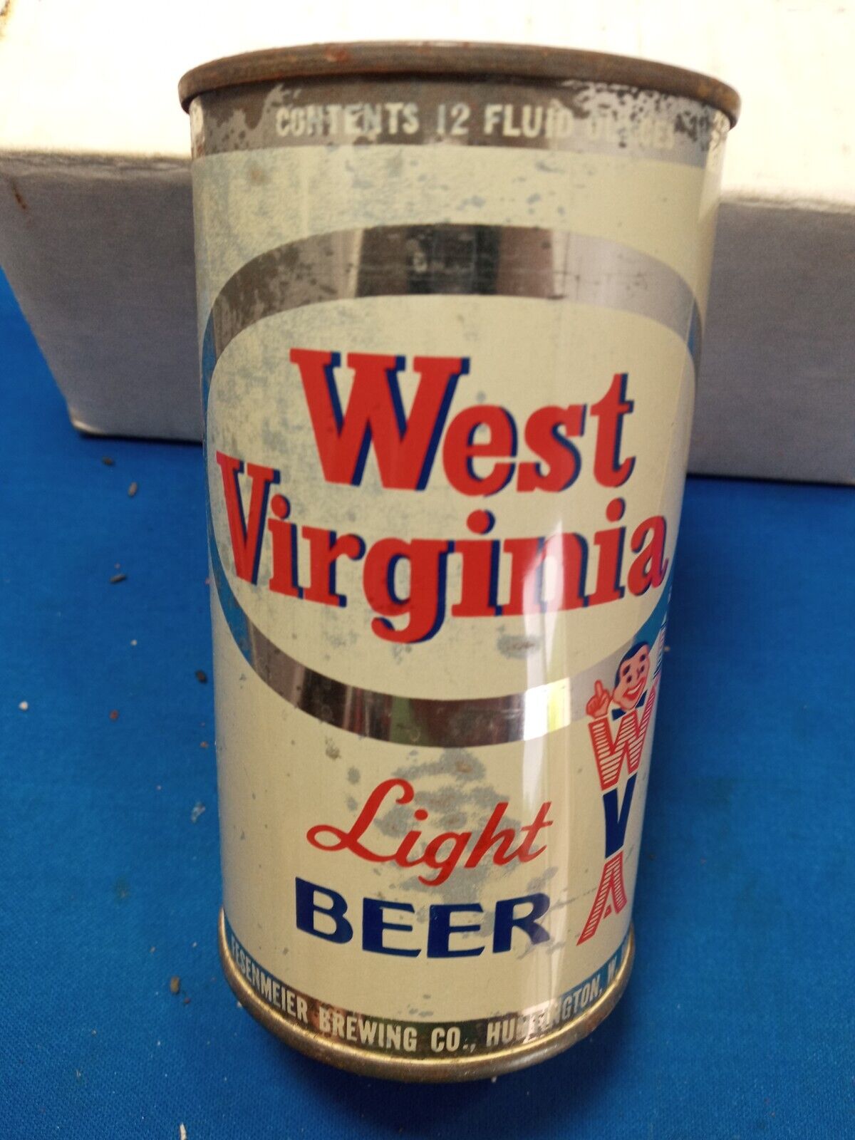 West Virginia  flat top beer can , Huntington W Va Empty can
