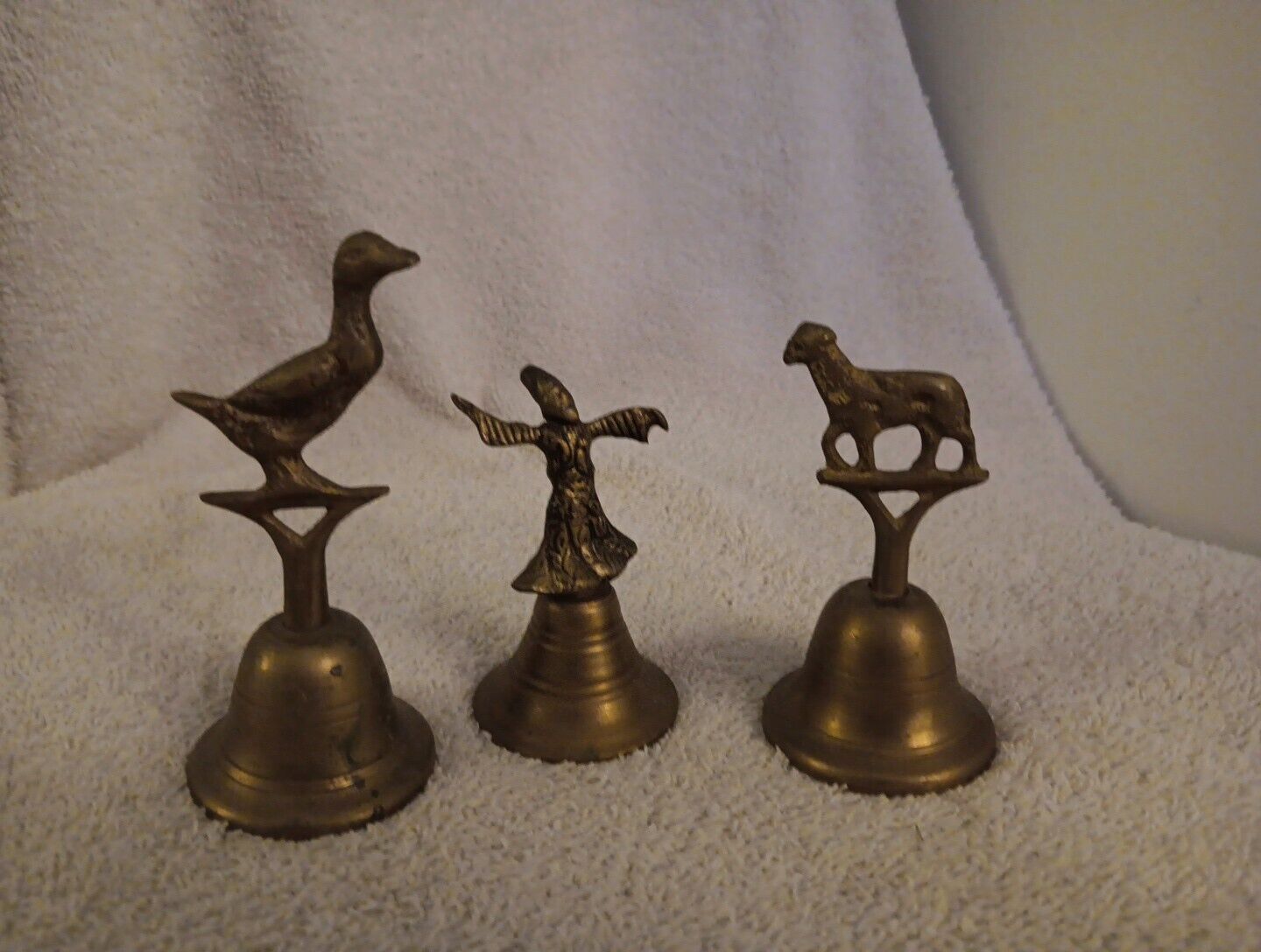 Lot Of 3 Vintage Brass Bells
