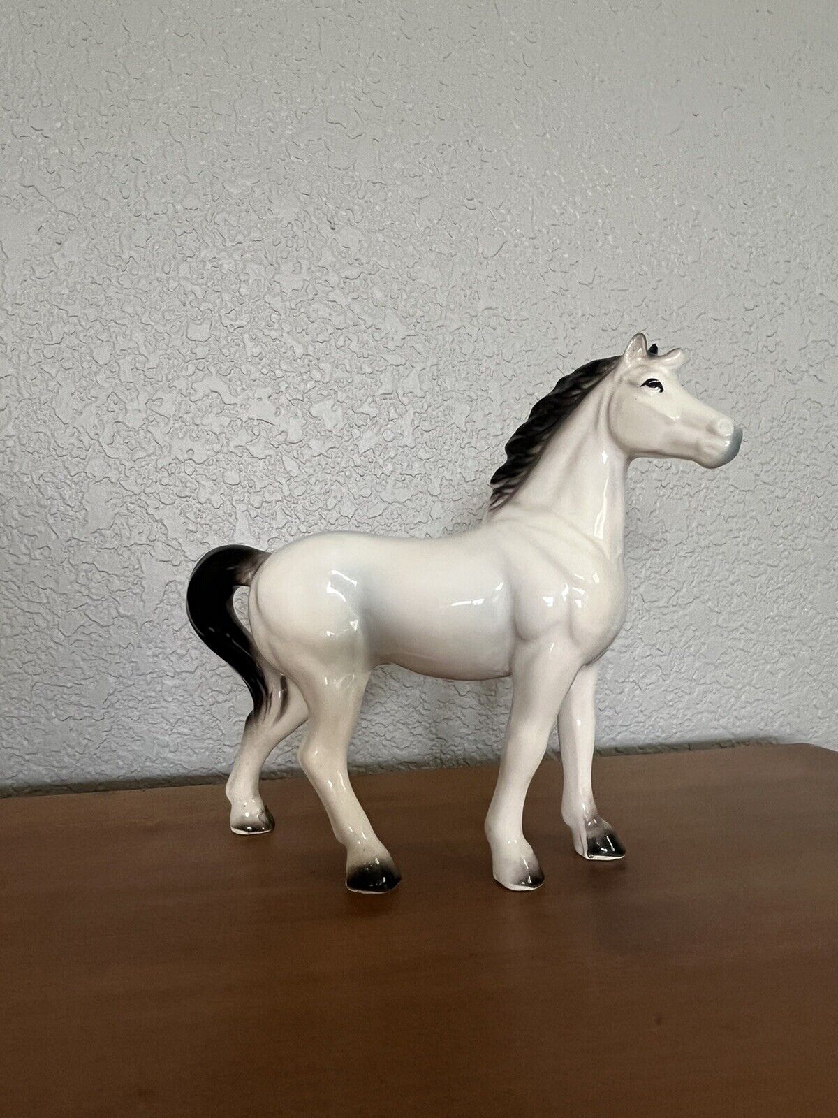 Vintage White Ceramic Porcelain Horse Figurine Japan