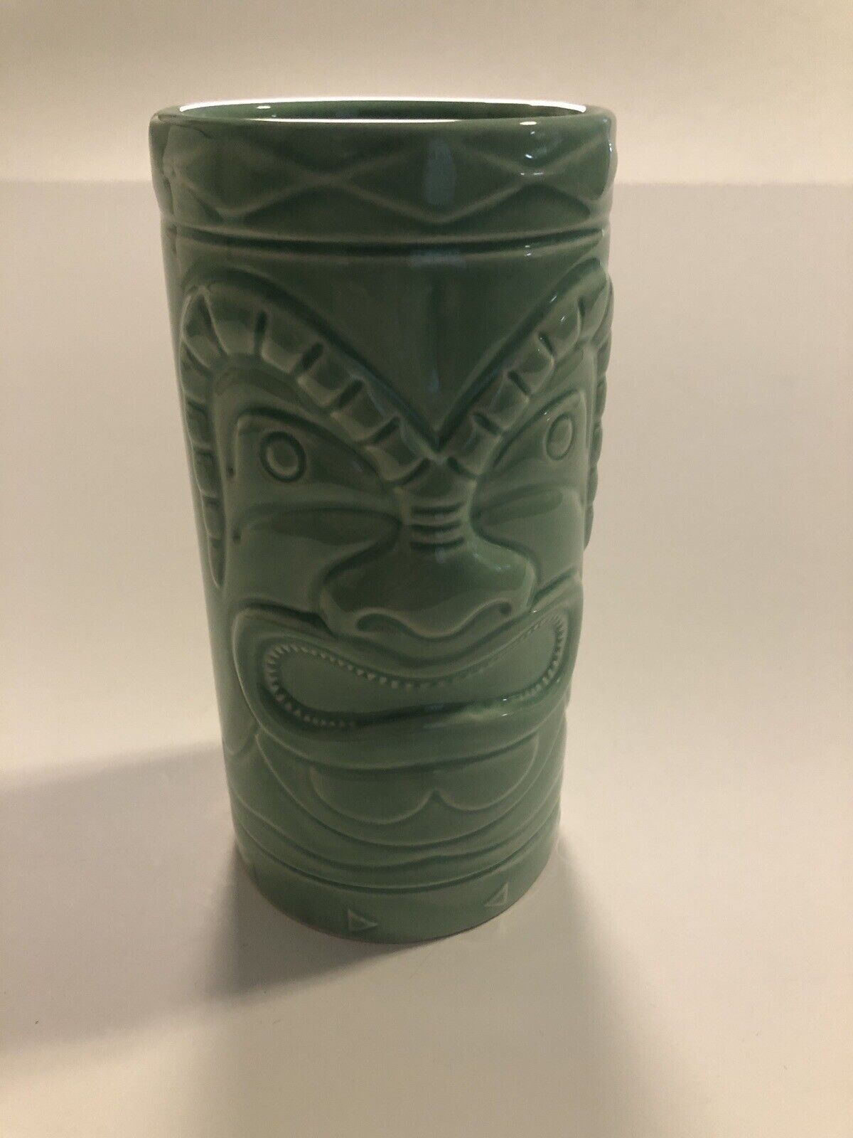 Bacardi Rum Tiki Totem Tumbler Cup Mug Mint Green Ceramic 16 Oz  New