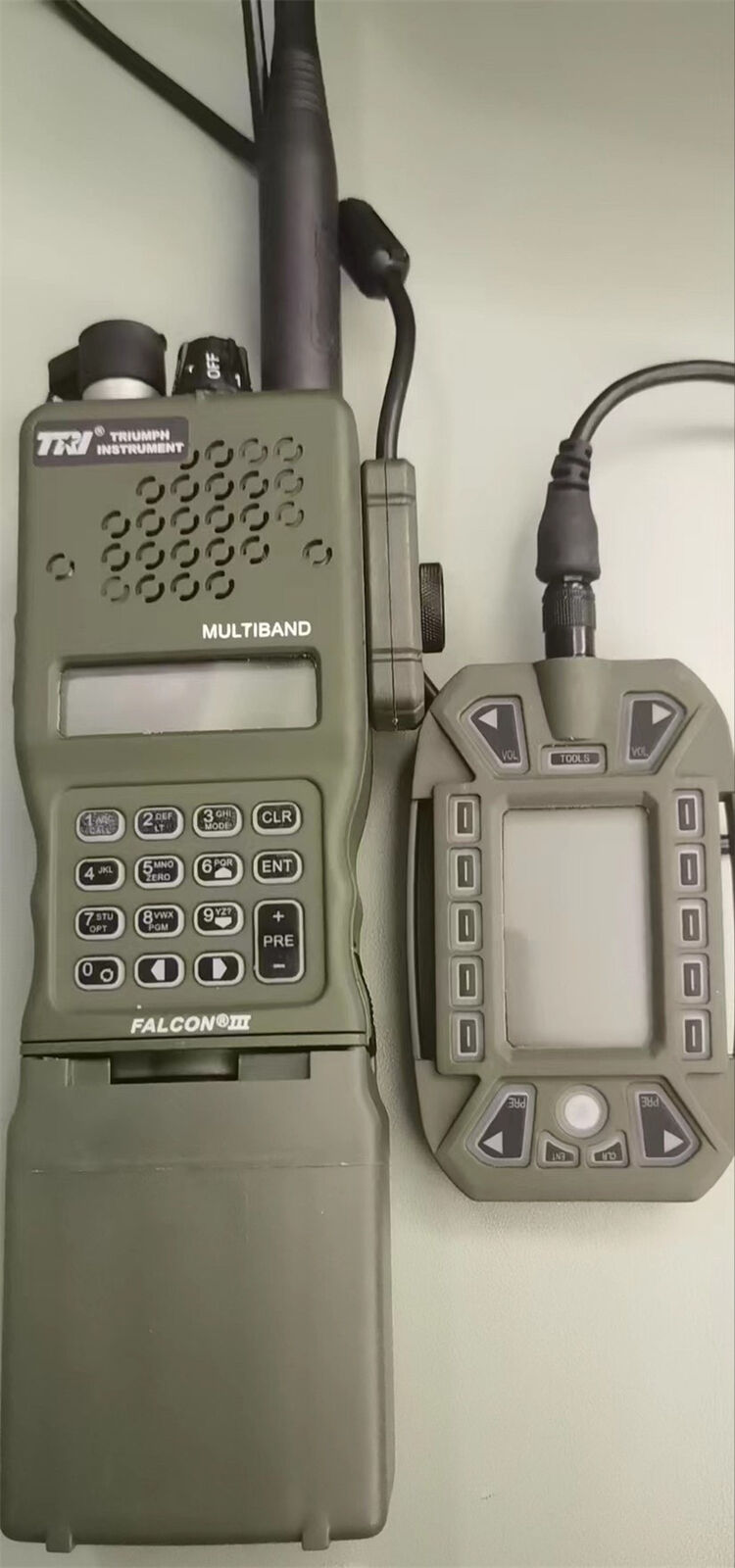 TRI AN/PRC-152 15W MBITR Aluminum Radio + Keypad Display Unit KDU Set US