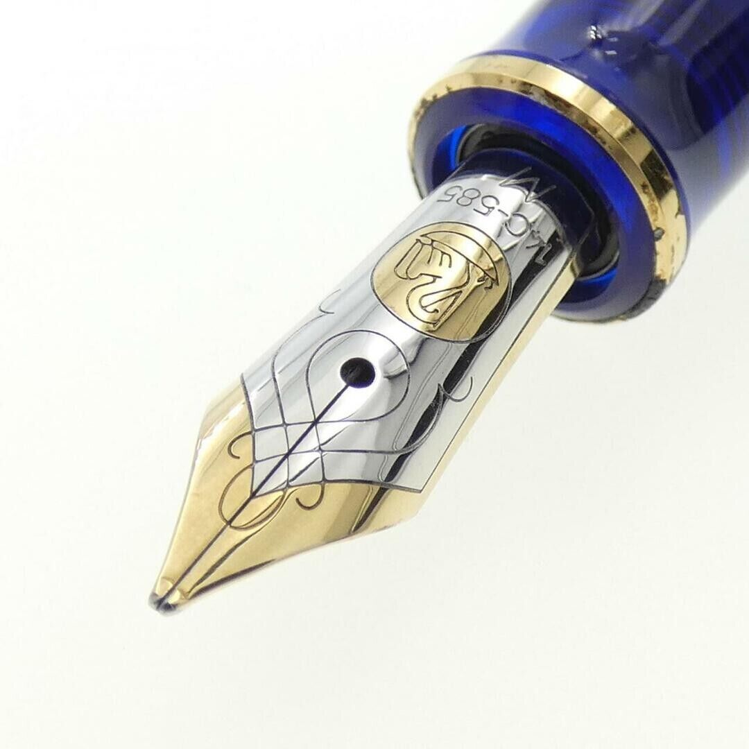 Pelikan Souveran M600 Fountain Pen Marine Blue Nib M 14K from Japan