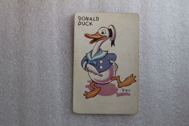 1935 Whitman Mickey Mouse Old Maid Card - Donald Duck  Walt Disney 1930's