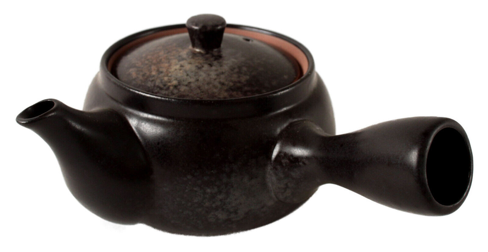 Mino ware Japanese Pottery Teapot Kyusu Kurobizen Matte Black with Infuser