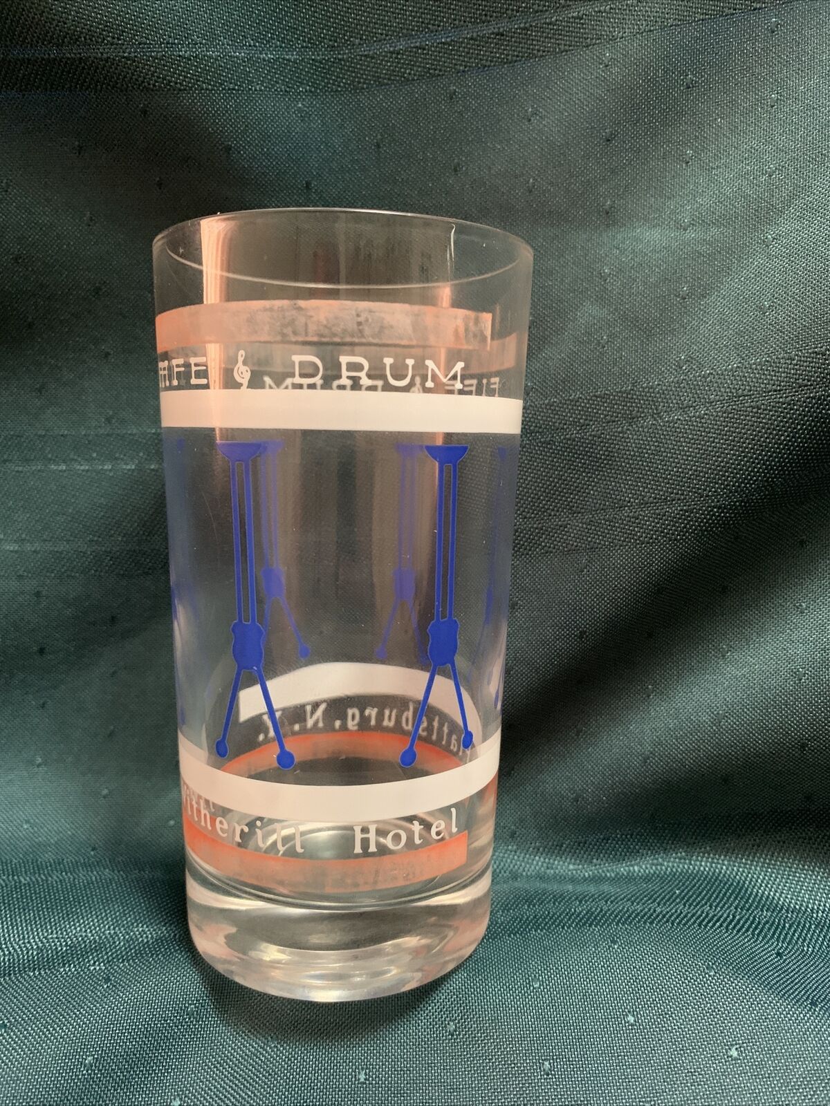 FIFE AND DRUM RESTAURANT WITHERILL HOTEL PLATTSBURG NY DRINKING GLASS