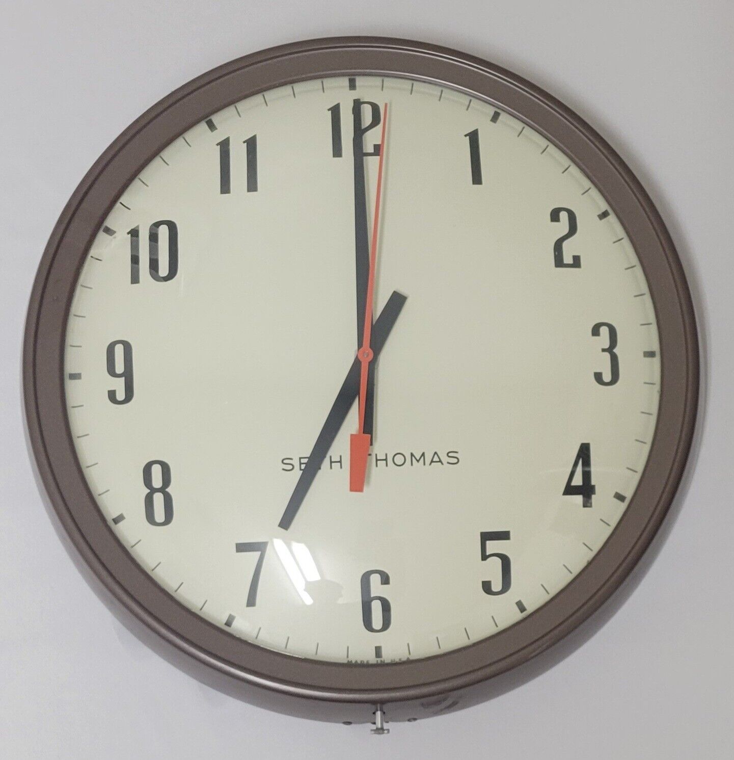 Seth Thomas Antique Industrial Wall Clock 14