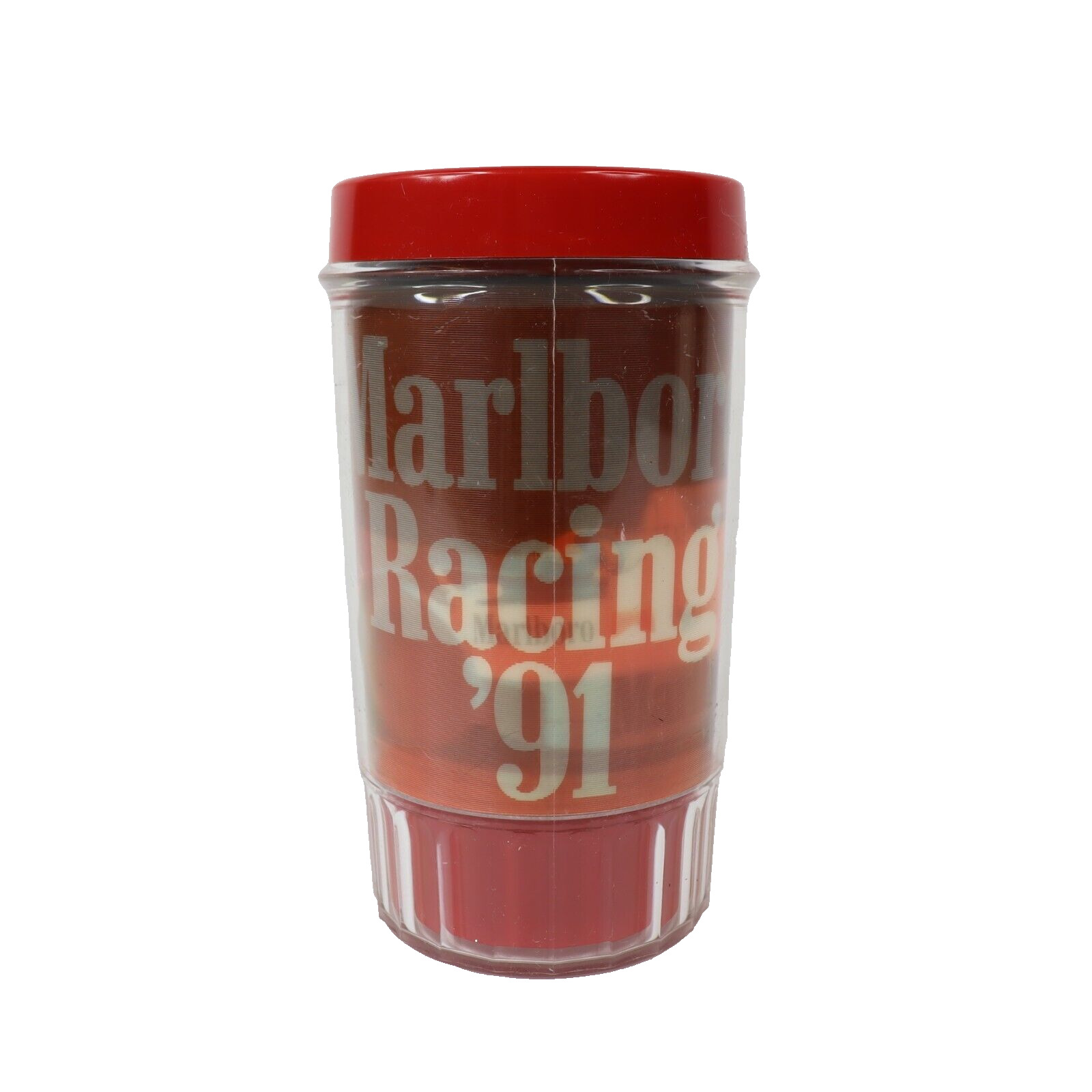 1991 Marlboro Cigarettes Hologram Indy Car Racing 91 Beer Mug Cup plastic