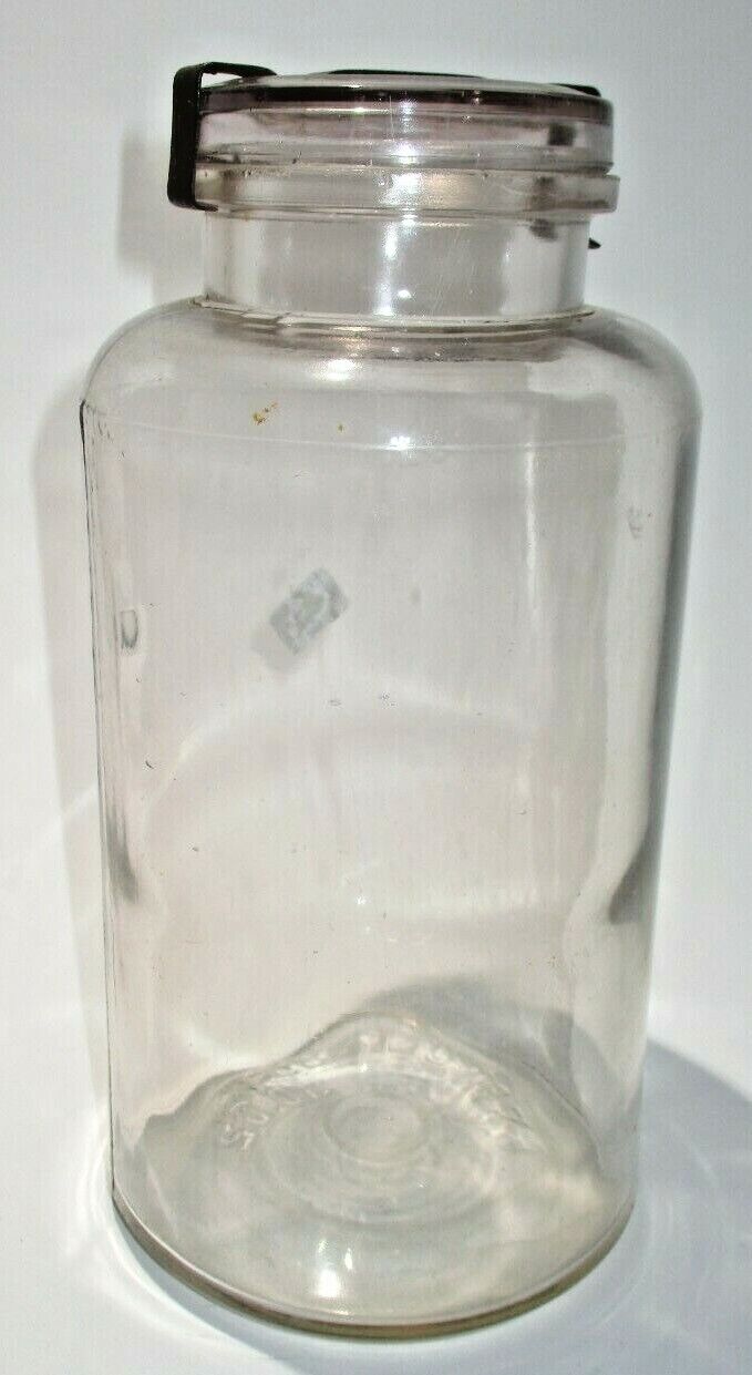 Rare Vintage Half Gallon Size Clear Glass Fruit Canning Mason Jar Pat Dec 30 02