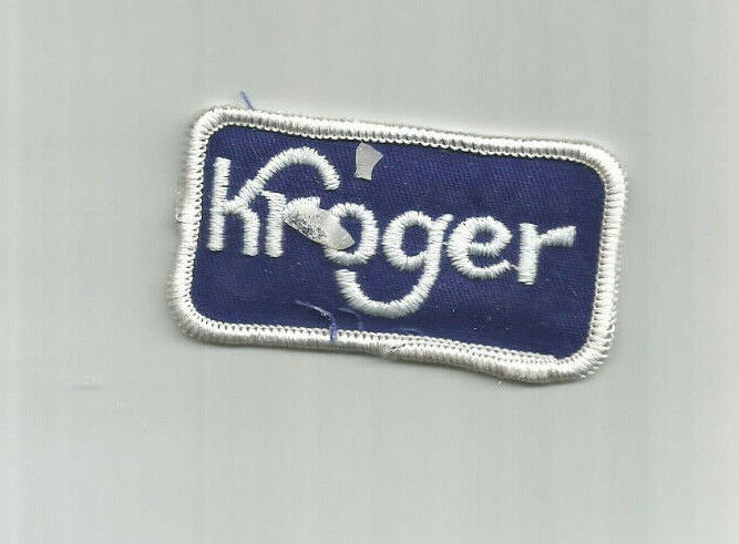 Kroger advertising employee/driver patch 1-1/2 X 2-7/8 #3851