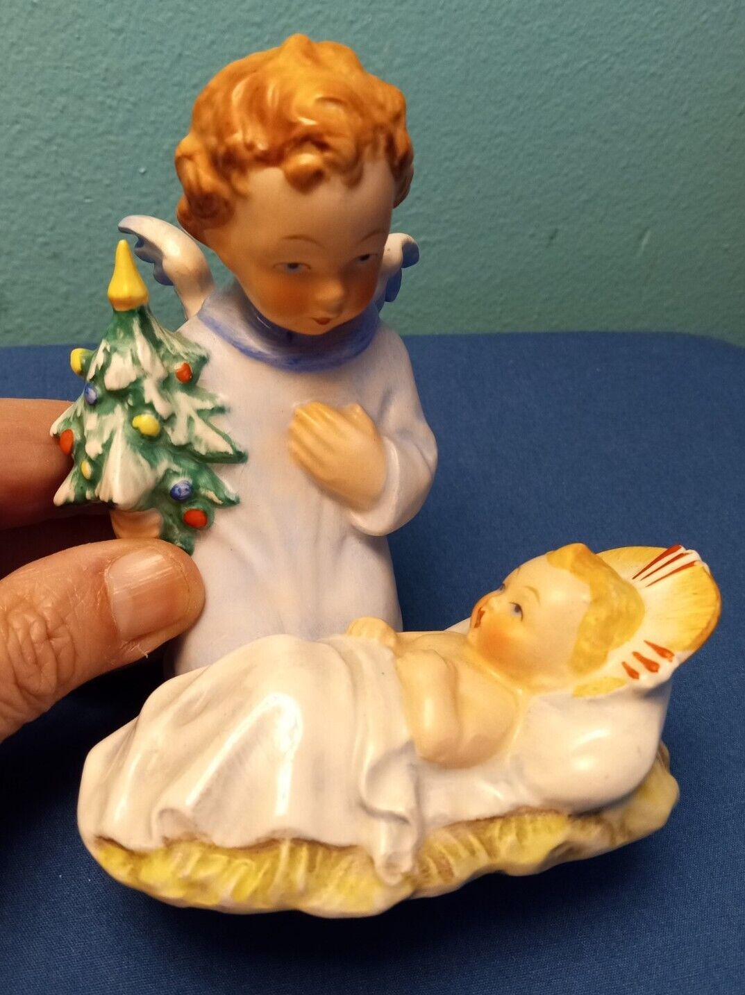 Sacrart W.Germany Angel With Baby Jesus Christmas Read Description Goebel 
