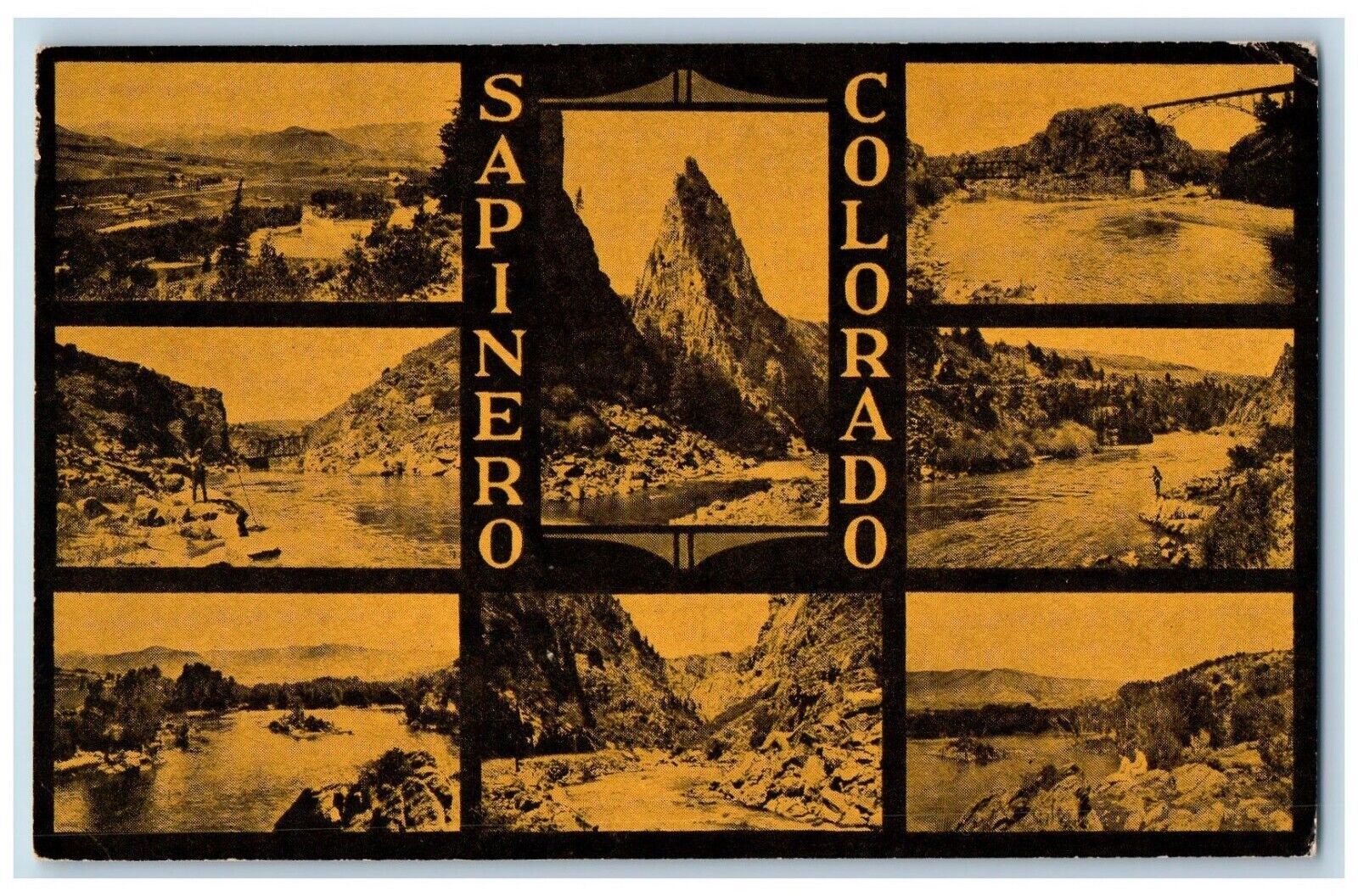 c1937 Multiview Of Sapinero Gunnison Colorado CO Posted Vintage Postcard