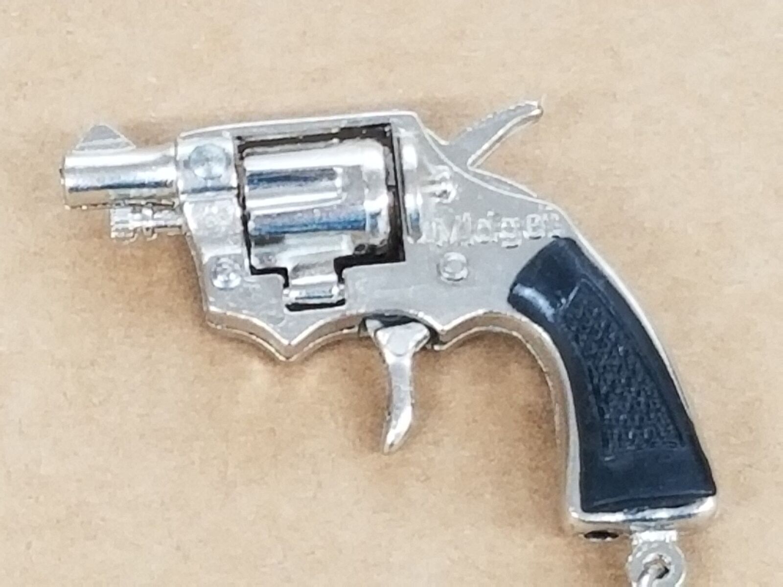 Vintage 1970's Midget Revolver Toy Cap Gun Made In Hong Kong Keychain New F1