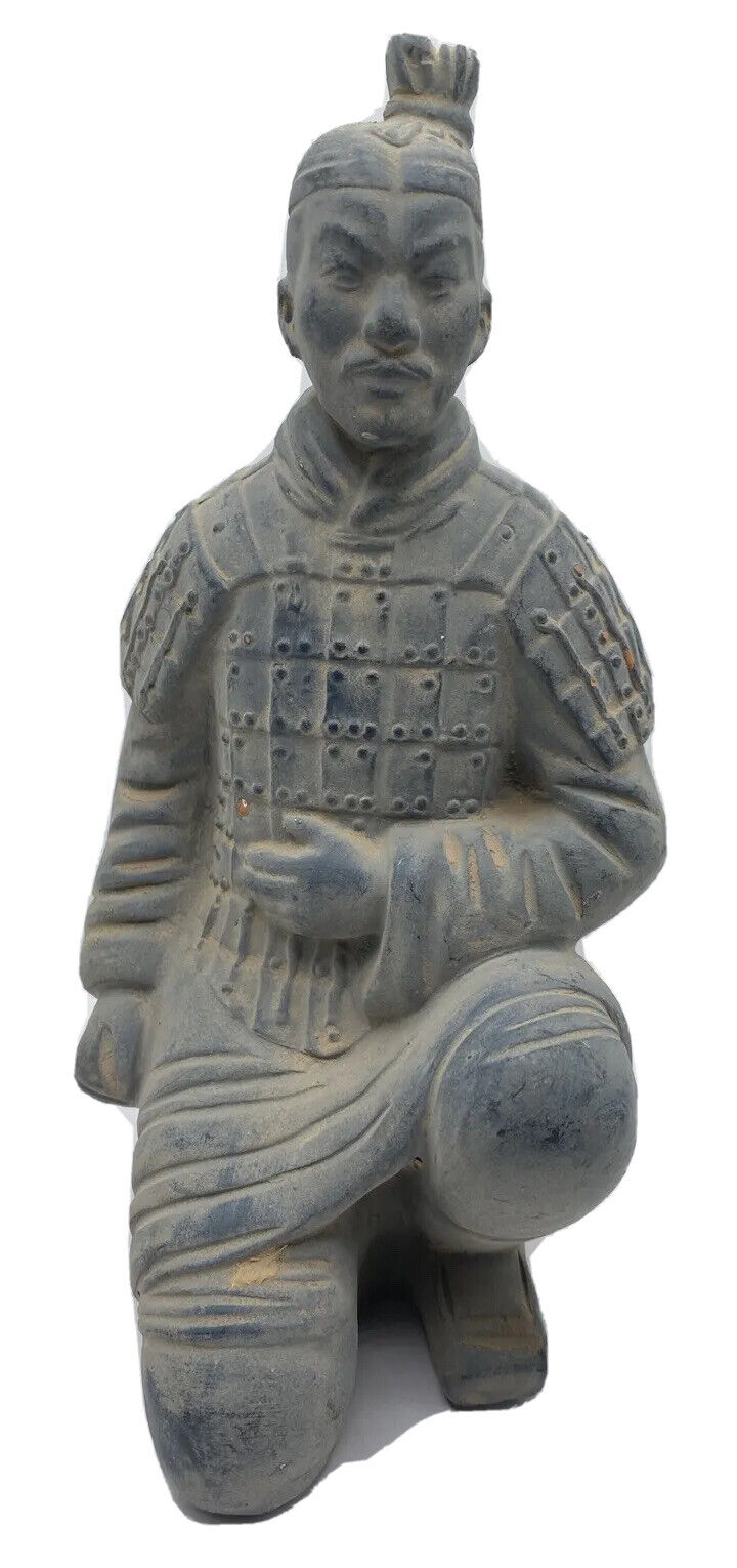 Chinese Terracotta Soldier Figurine Clay Pottery Warrior Army 8” Figurine VTG