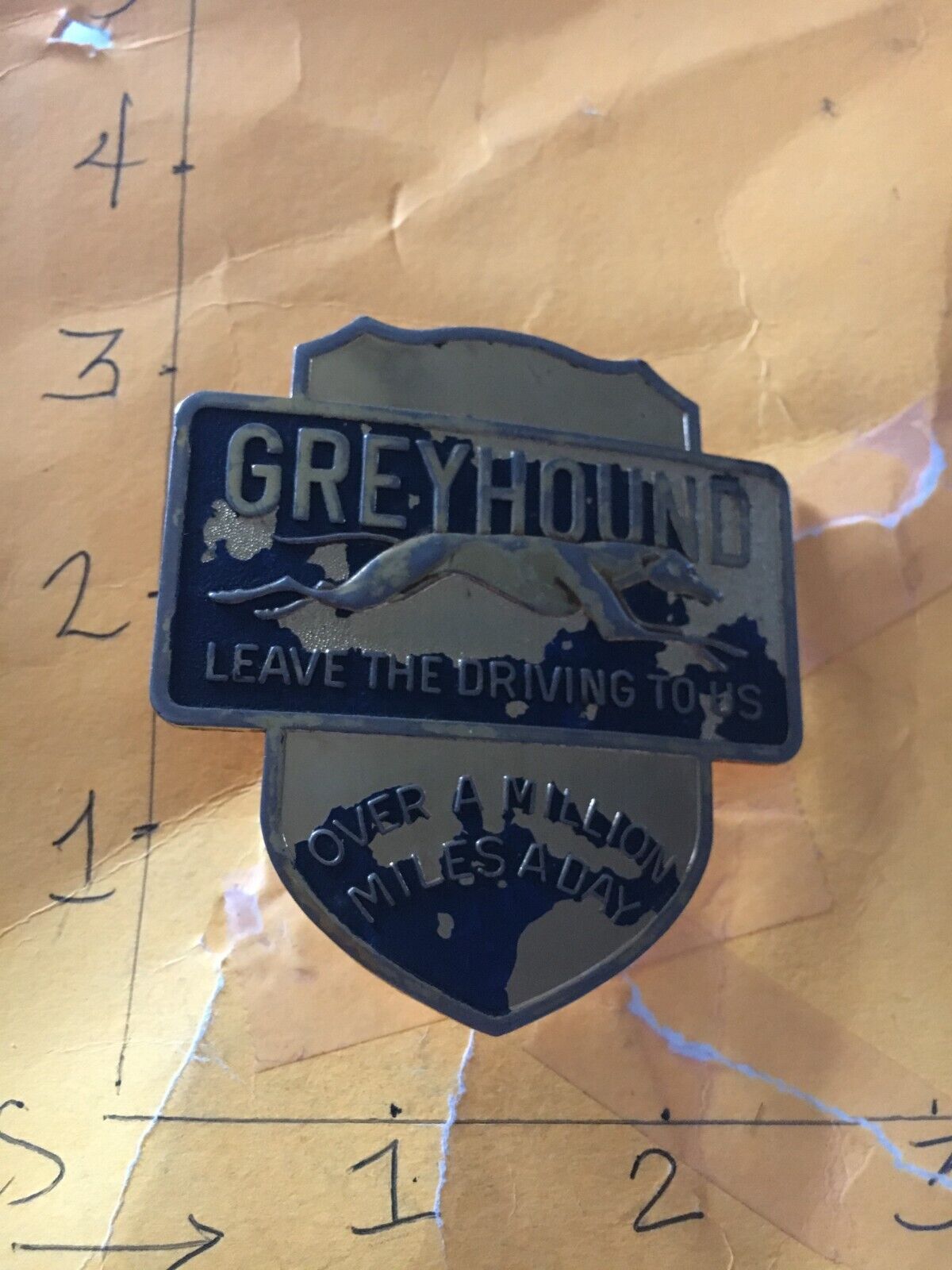 Vintage Greyhound Bus Driver Cap Badge 9/13/23