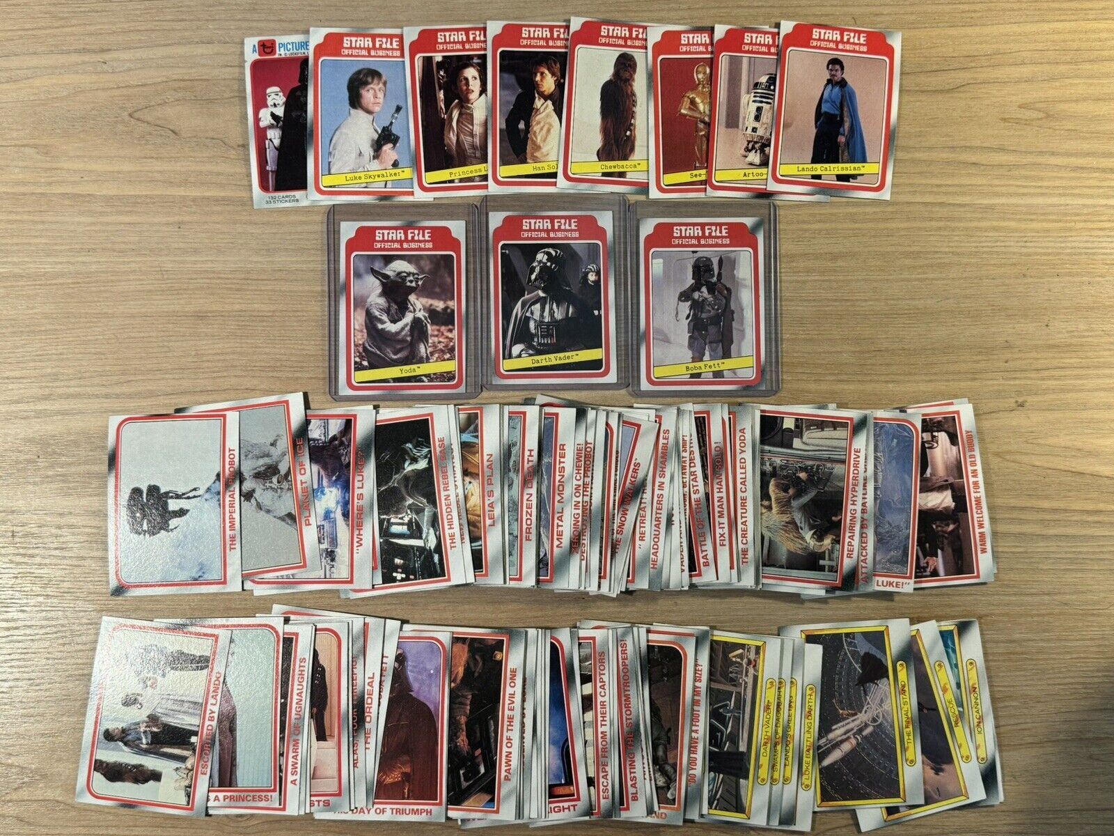 TOPPS Empire Strikes Back 1980 Series 1 Cards Complete Set 1-132