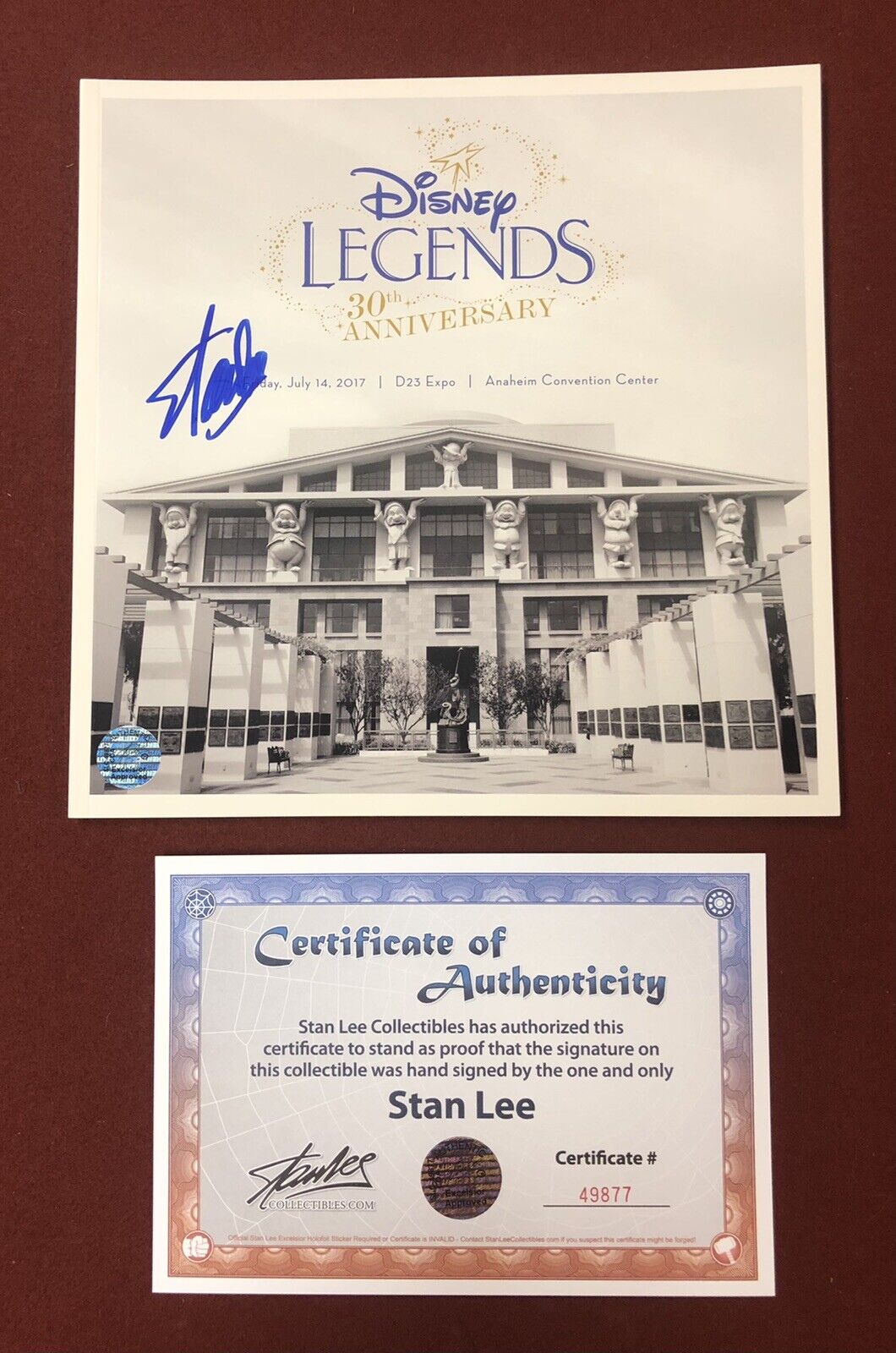 Disney Legends 30th Anniversary D23 Expo 2017 Booklet Signed by Stan Lee w/ COA