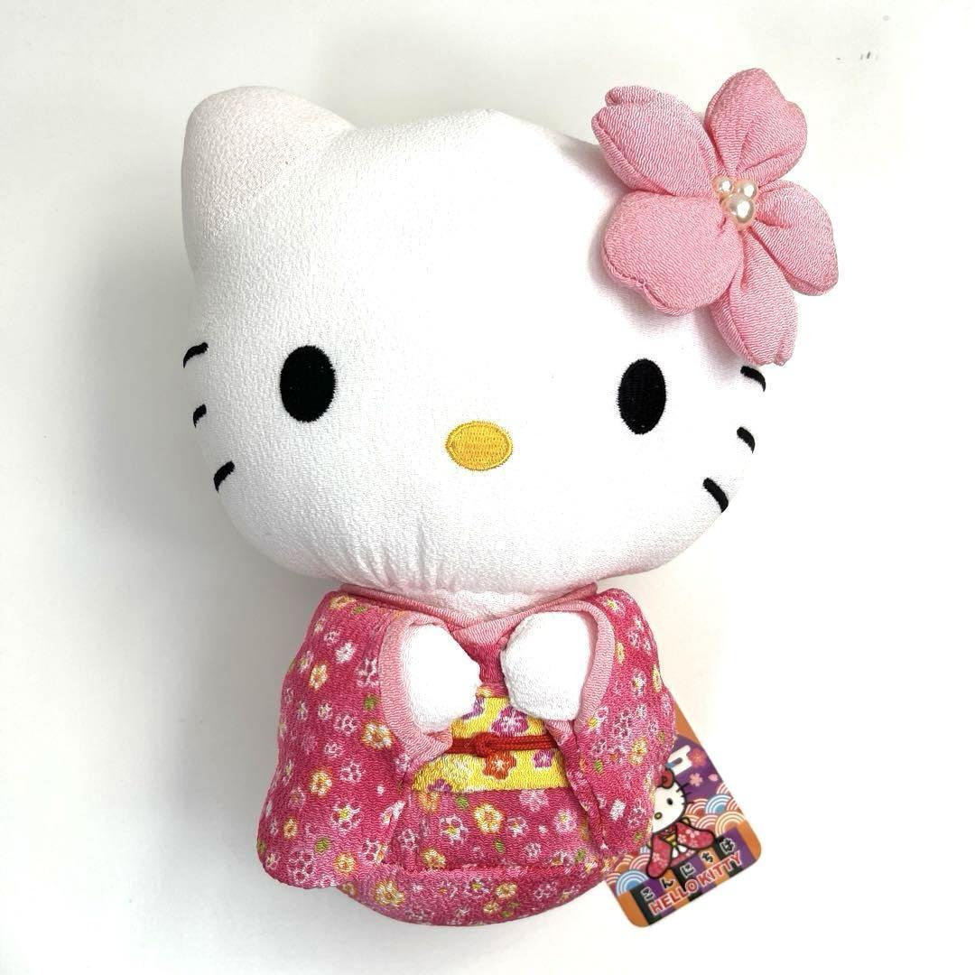Hello Kitty Kimono Pink Plush Japanese Style Doll 9.4”