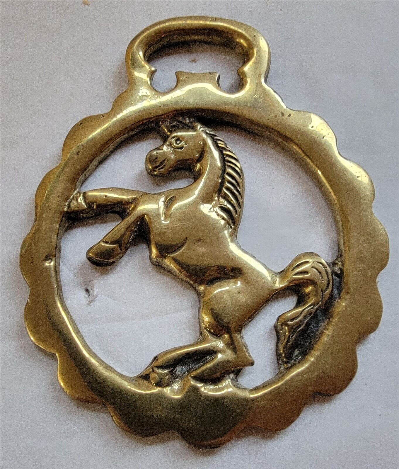 Vintage Polished Brass Horse Show Parade Medallion