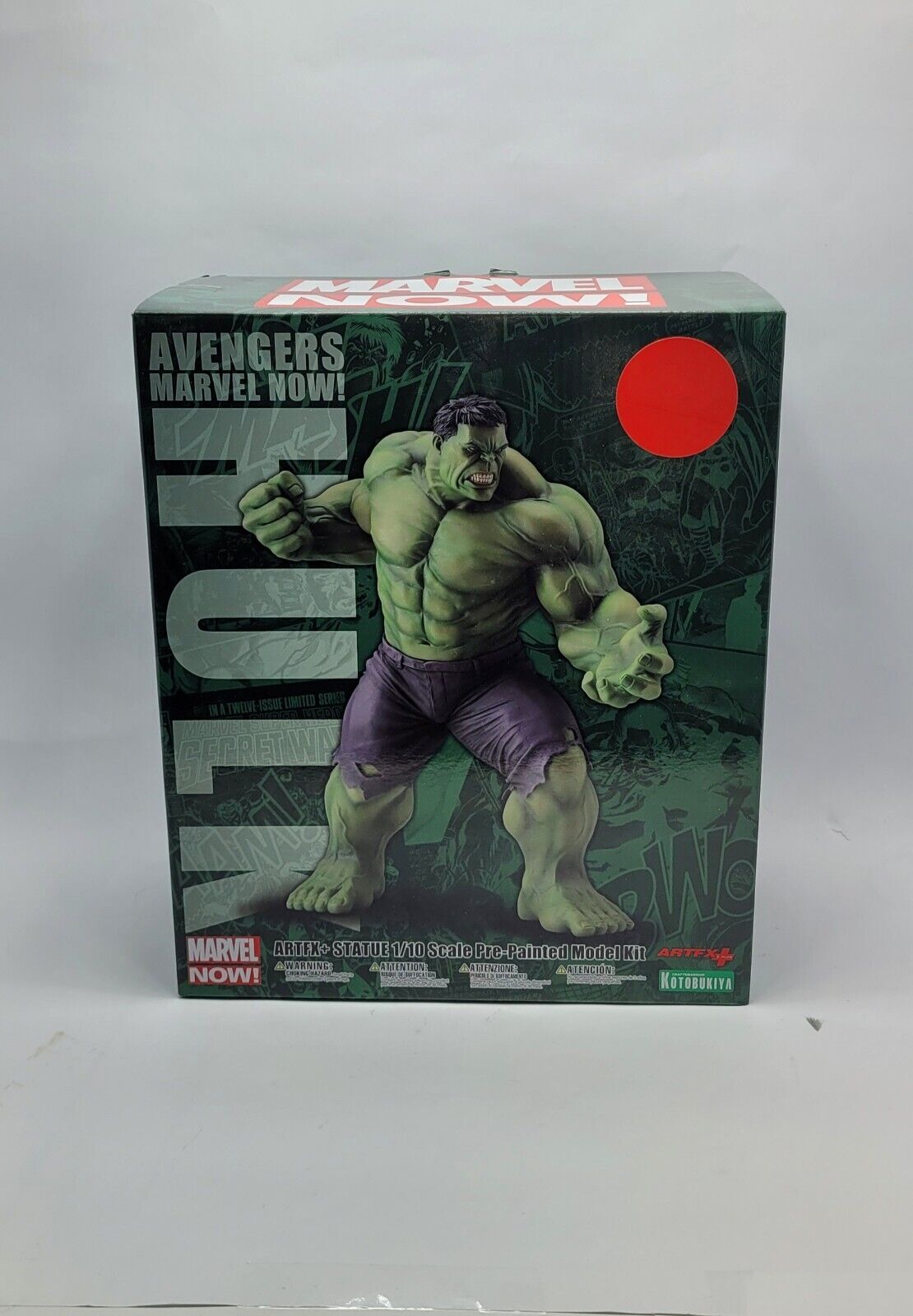 Marvel Now Avengers Hulk Kotobukiya ARTFX+ Statue Open Box