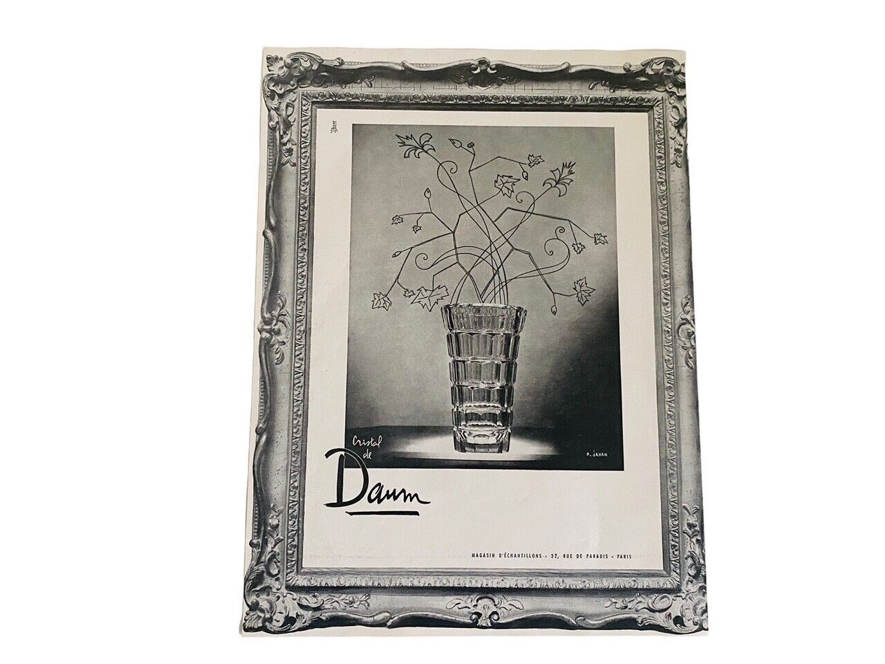 1951 Cristal de Daum Crystal Original French Print Ad 