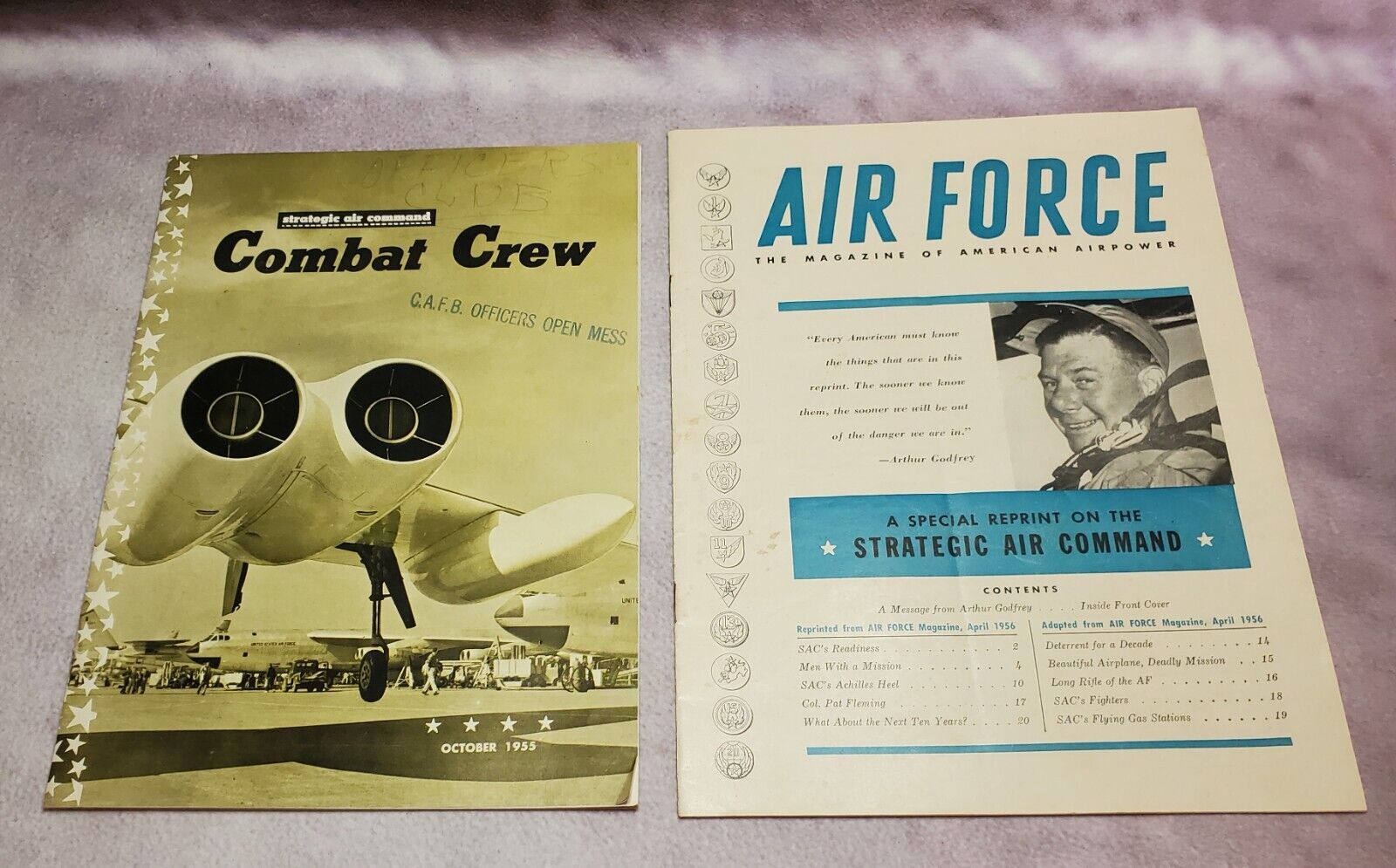 COMBAT CREW - STRATEGIC AIR COMMAND MAGAZINE - OCTOBER 1955 - WITH BONUS