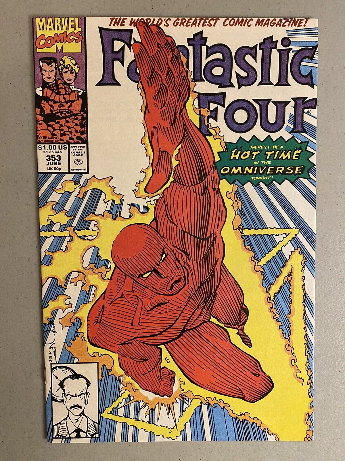 Fantastic Four 353, VF+ 8.5, Marvel 1991, Walt Simonson, 1st Mobious, TVA MCU