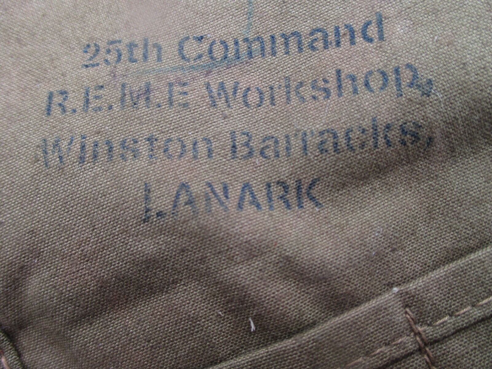 BSA M20  M21 M23 SERIES ARMY TOOL BAG  1944 25th Command Winston Barracks Lanark