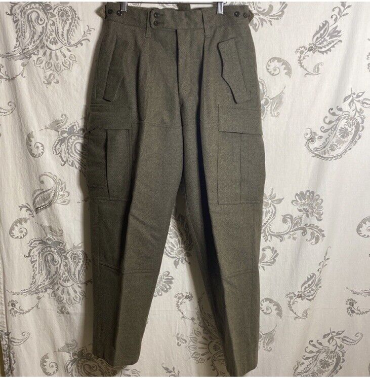 Niemann & Co Military Wool Pants Mens Measured 29x30 Cargo Vintage Field Wear