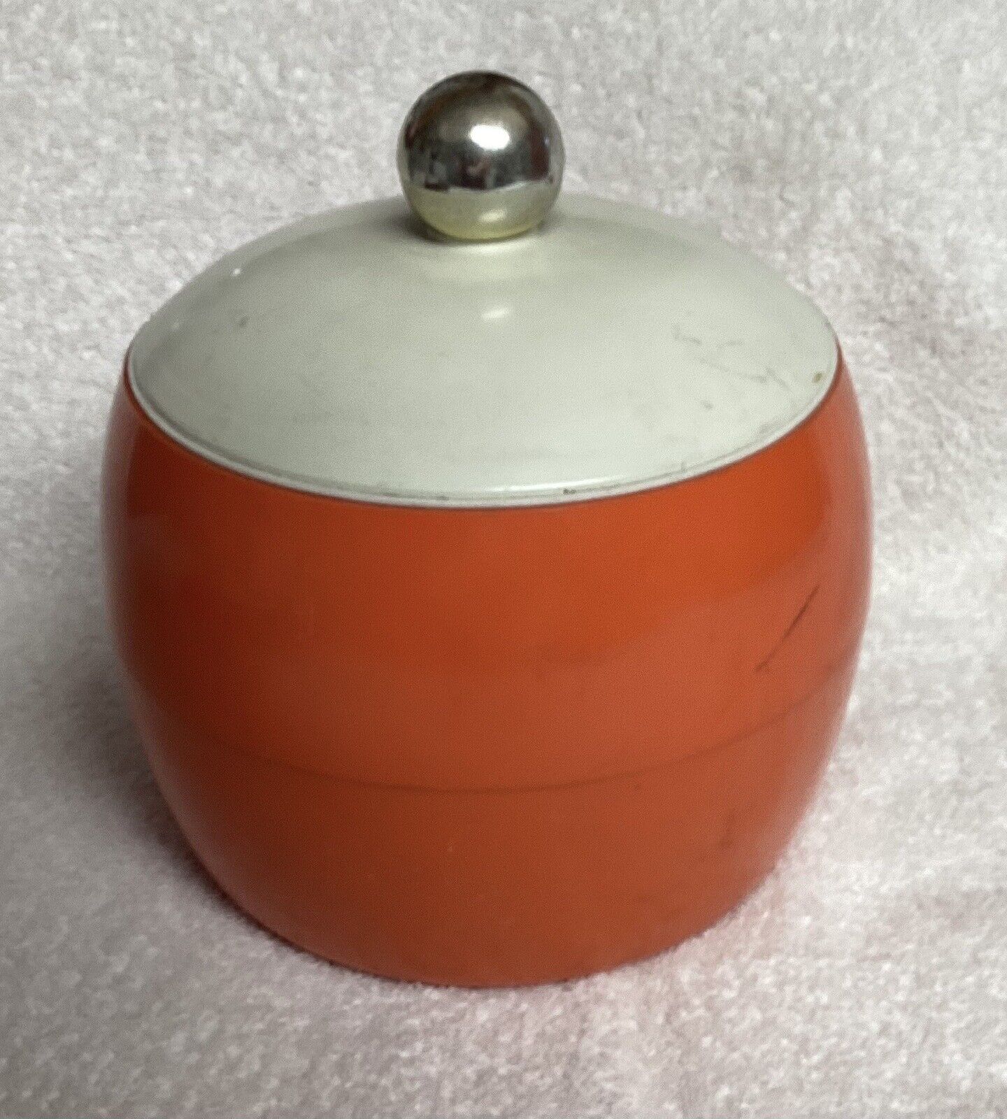 VTG GITS Ware Small Orange Ice Bucket-Plastic-Made In USA