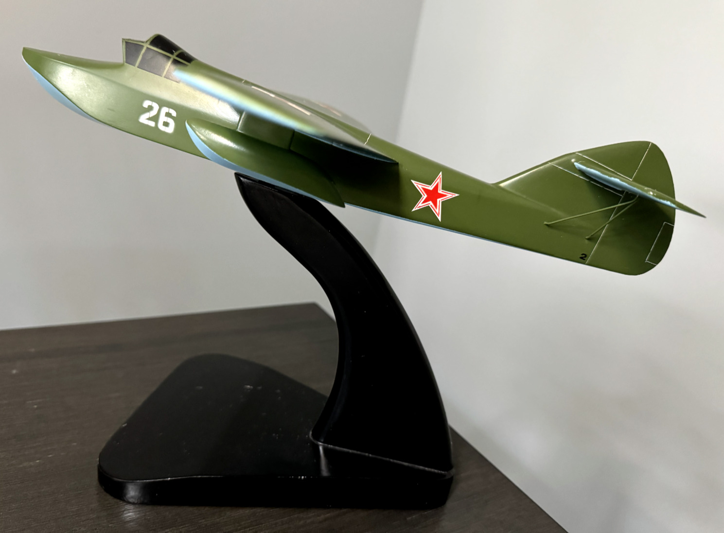 PSN-1 Nikitin RUSSIA USSR Plane Mahogany Wood Scale Model Desk Aircraft - RARE