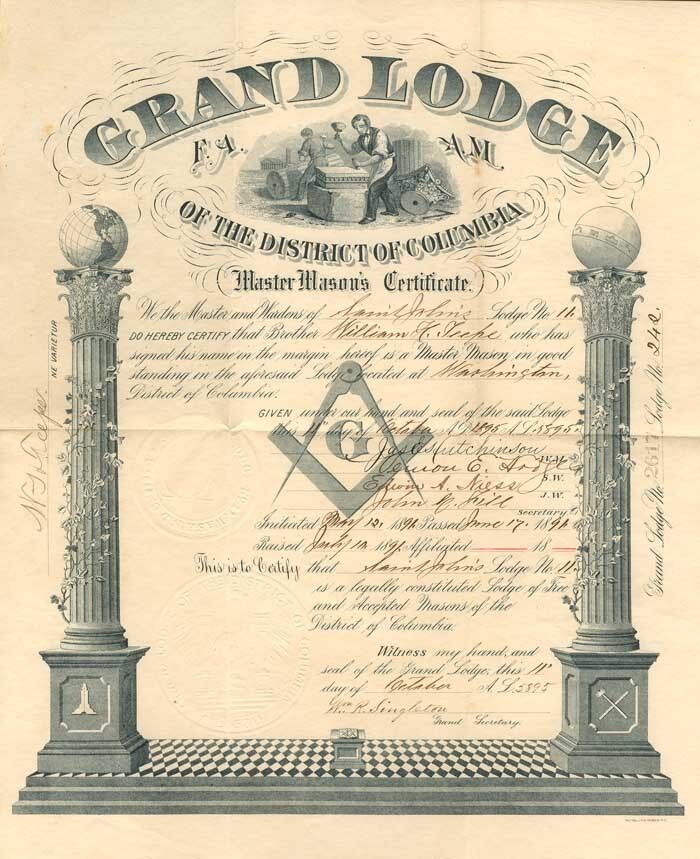 Grand Lodge of the District of Columbia - Miscellaneous