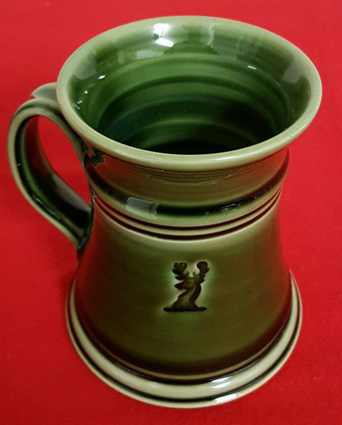 Alexander Keith\'s Beer Mug. ClayworkS Pottery Halifax Nova Scotia Green Glaze
