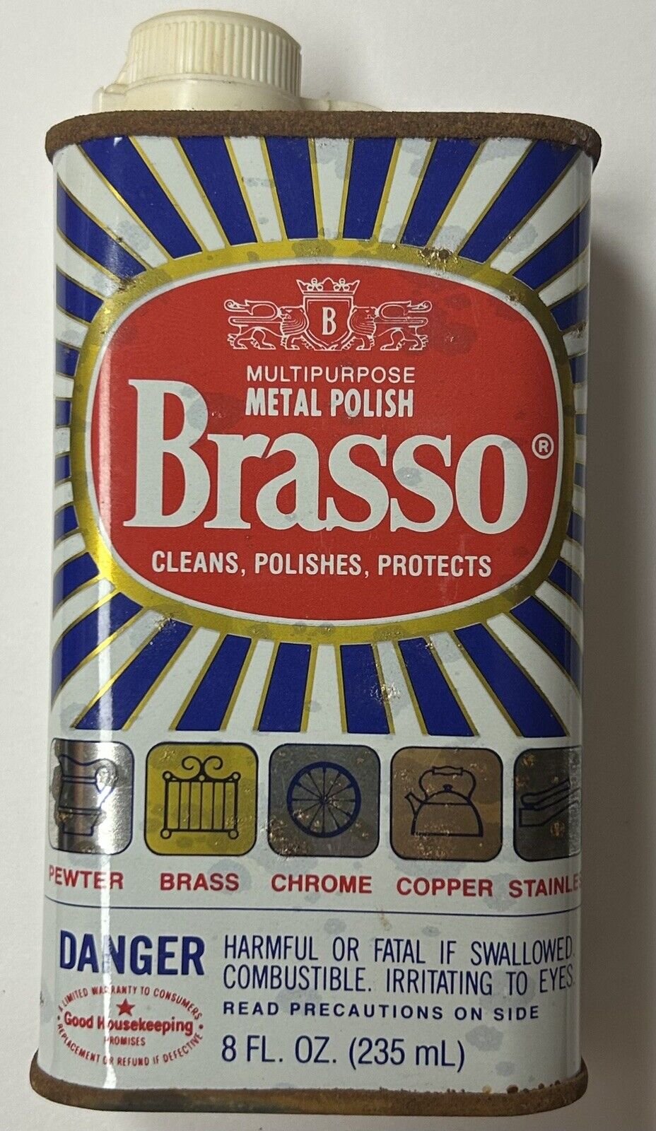 Brasso Metal Polish Decorative Tin, Collectible Home Goods