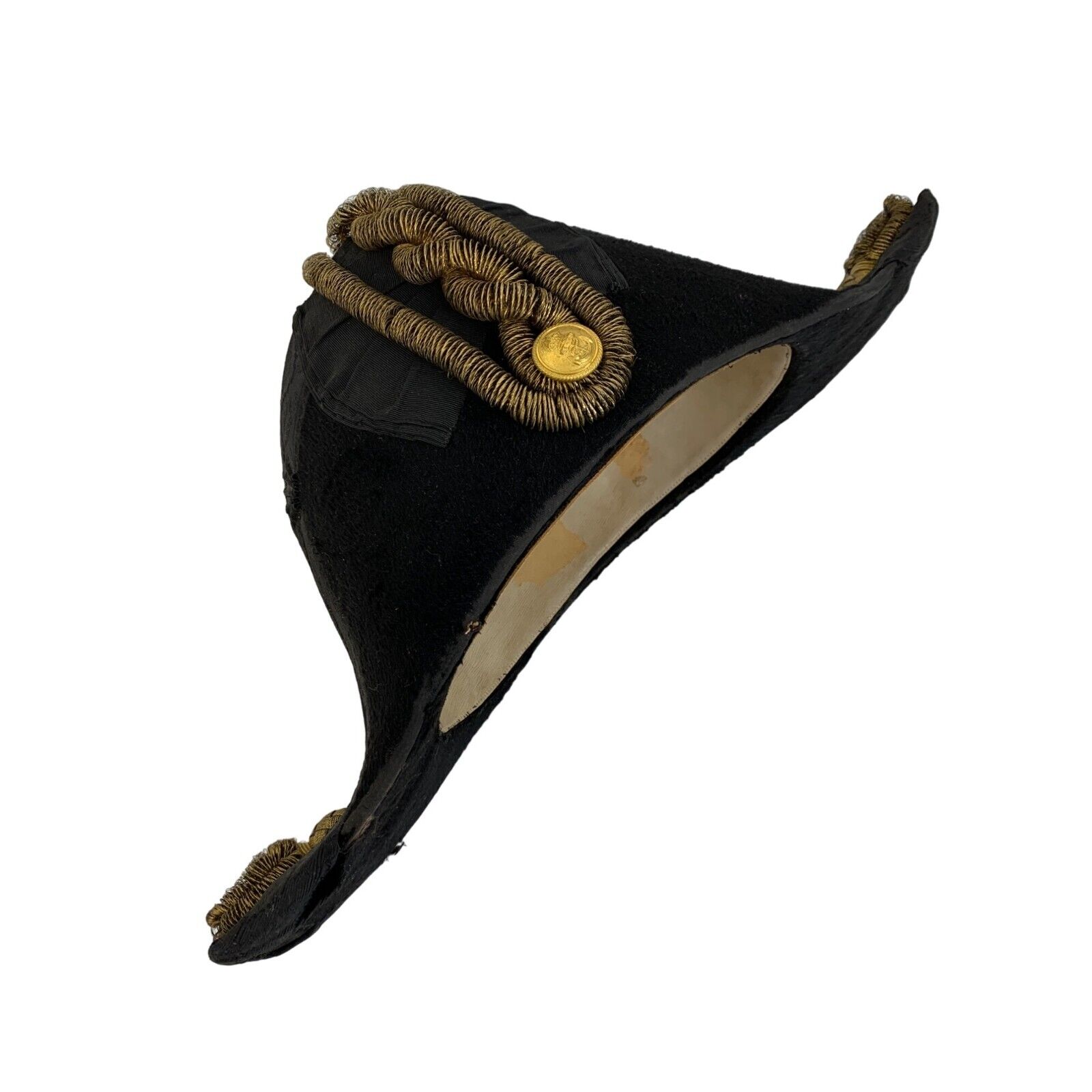 Gieves British Royal Navy Antique Beaver Officer Bicorn Hat England 6959