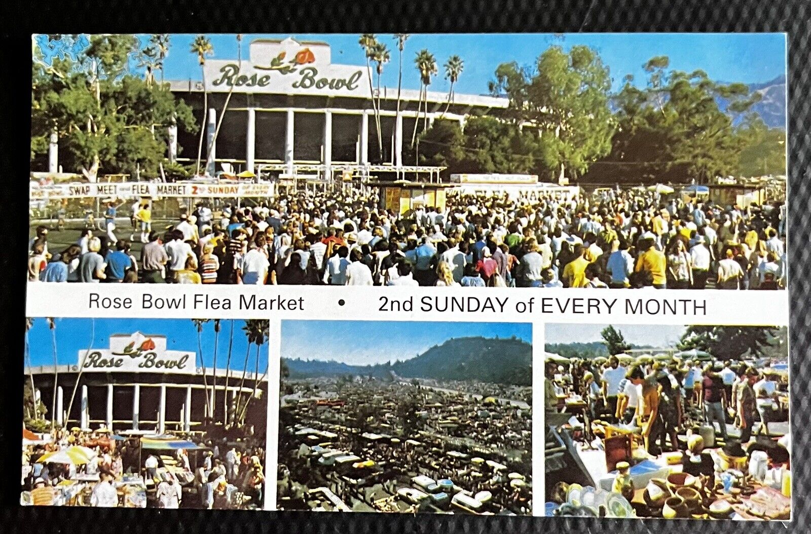 Rose Bowl Flea Market Pasadena, California Vintage Color Postcard 
