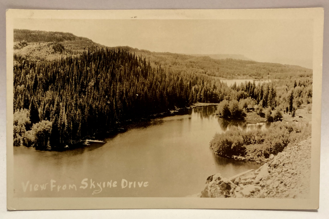 RPPC View from Skyline Drive, Pinedale Wyoming WY Vintage Real Photo Postcard