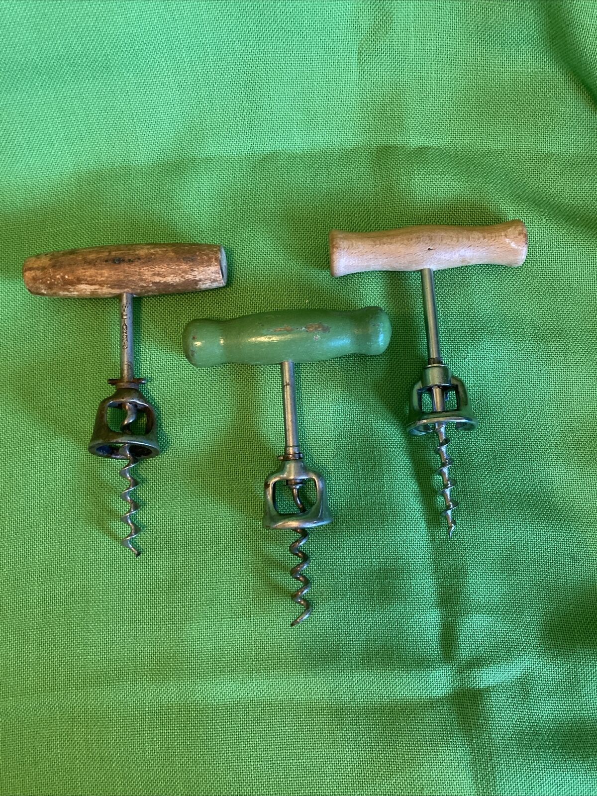 Lot Of 3 Vintage Wood Handle Wine Corkscrews I - Made In Italy, 1 -Williamson