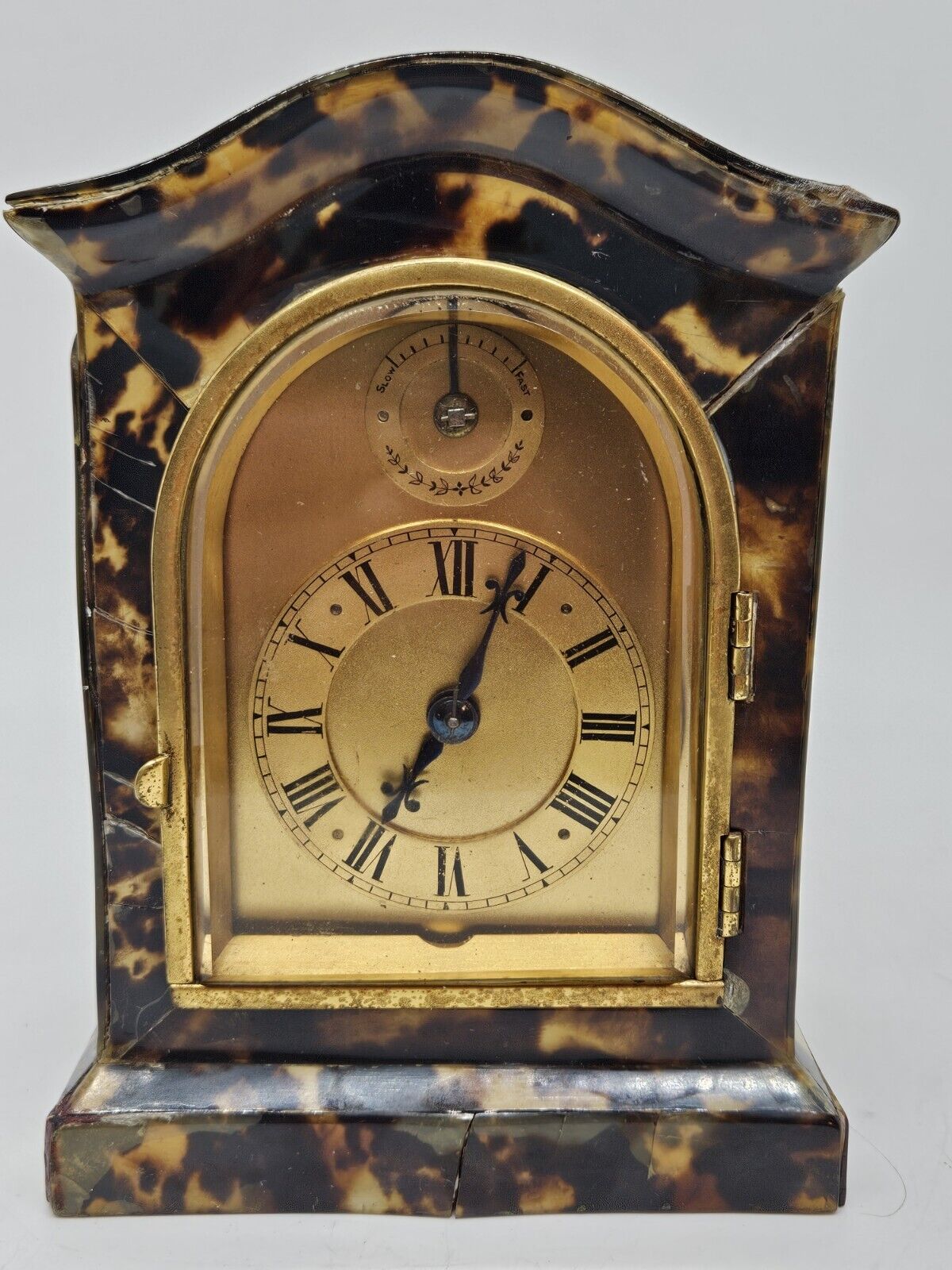 Antique Working French Victorian 'Time & Strike' Tortoise Shell Carriage Clock