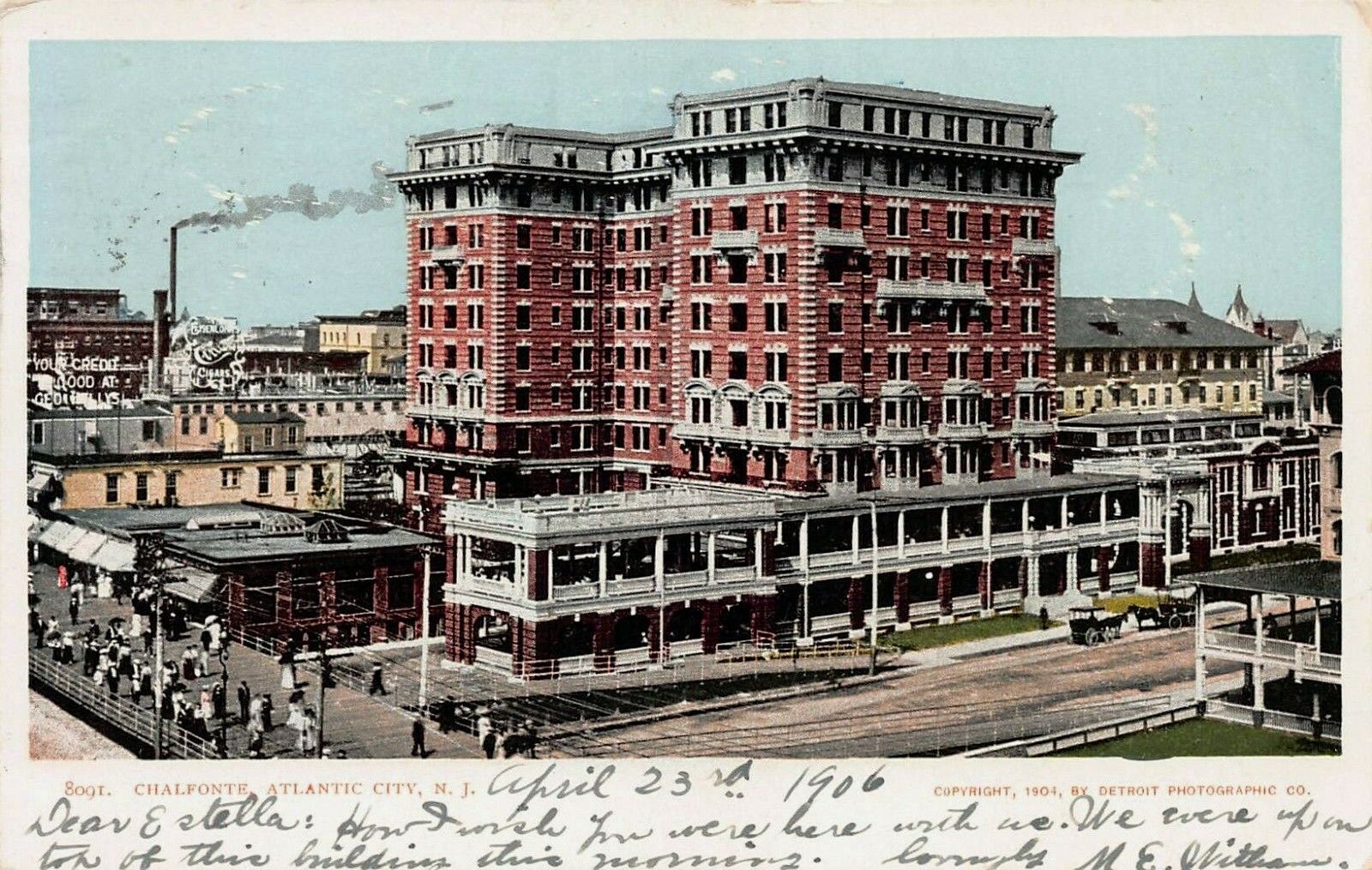 Chalfonte Hotel, Atlantic City, N.J., 1904 Postcard, Detroit Photographic Co.