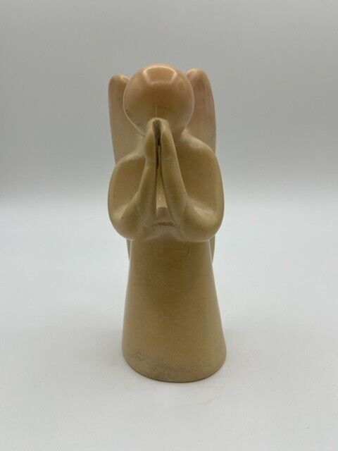 Hand Carved Soapstone Praying Angel Figurine No Chips Or Cracks