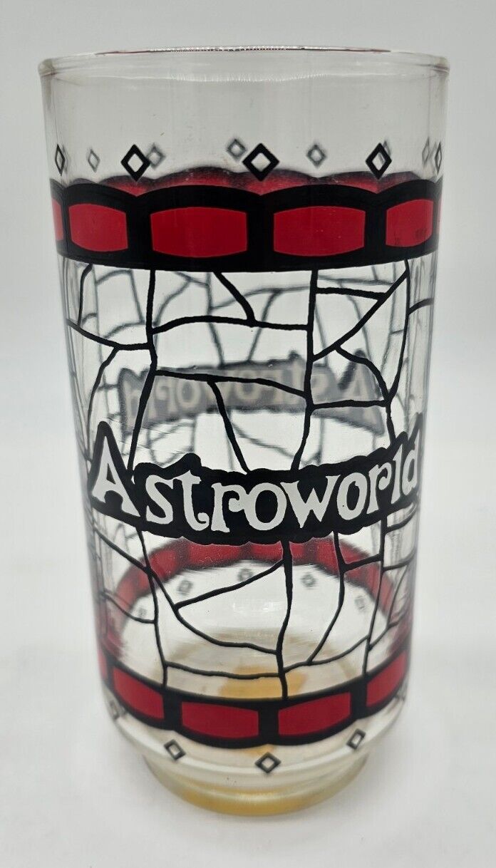 Vintage Astroworld Stained glass Style Glass