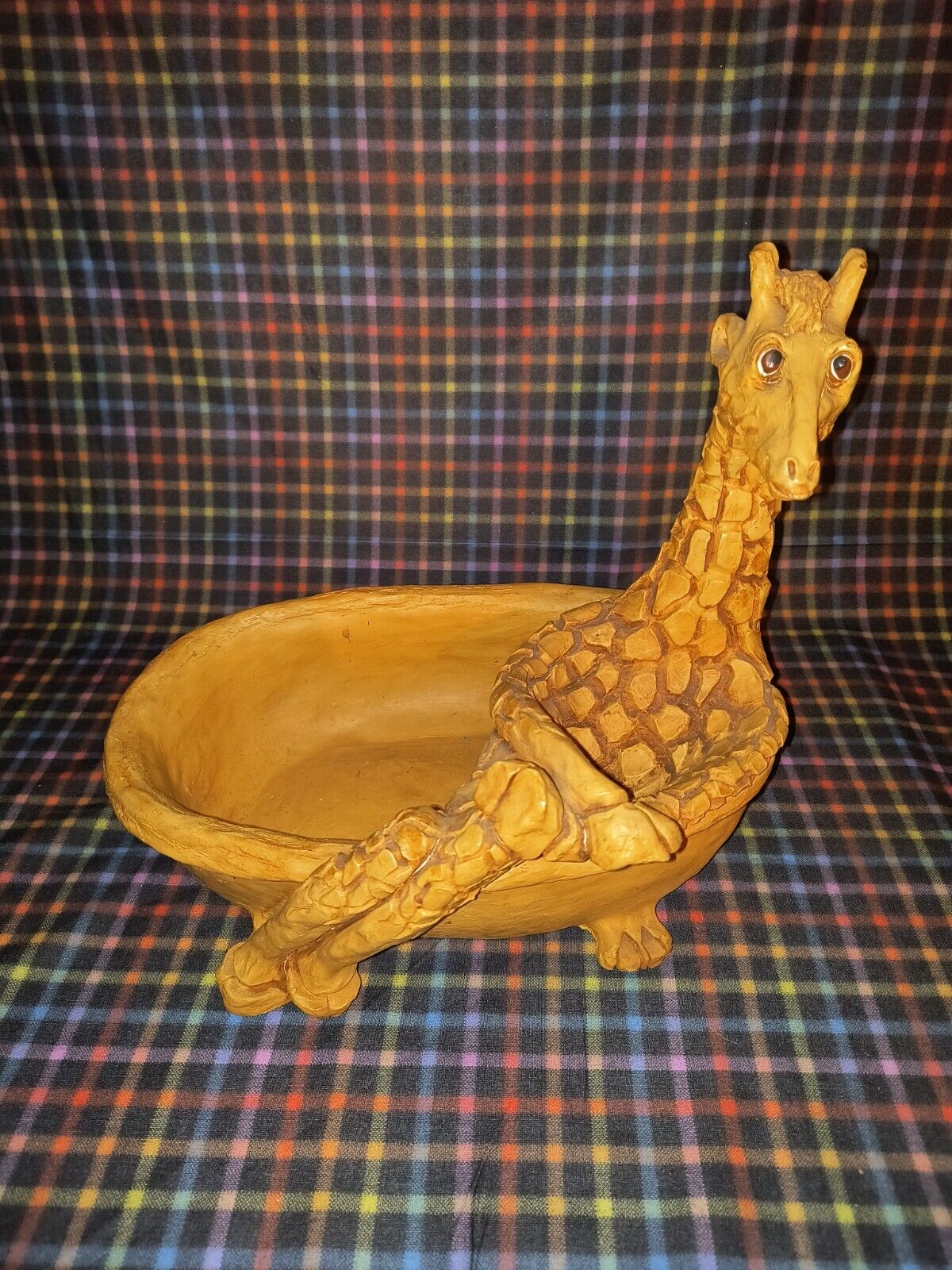 Vintage Dave Grossman Giraffe In A Tub Planter