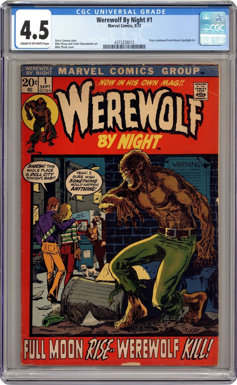 Werewolf by Night #1 CGC 4.5 1972 4373238015